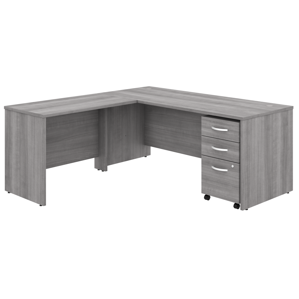 Shop Bush Business Furniture Studio C 72W x 30D L Shaped Desk with Mobile File Cabinet and 42W Return, Image 01, STC007PGSU, #color_platinum gray