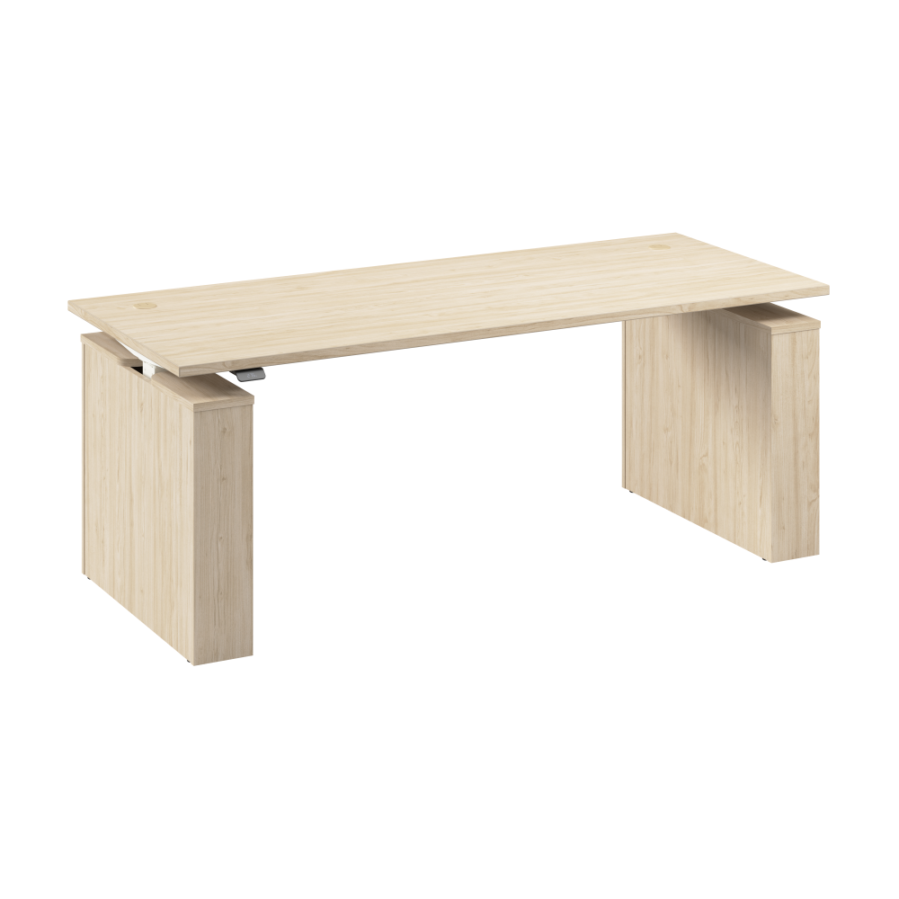 Shop Bush Business Furniture Stratus 72W x 30D Electric Height Adjustable Standing Desk, Image 01, SUT002NE, #color_natural elm
