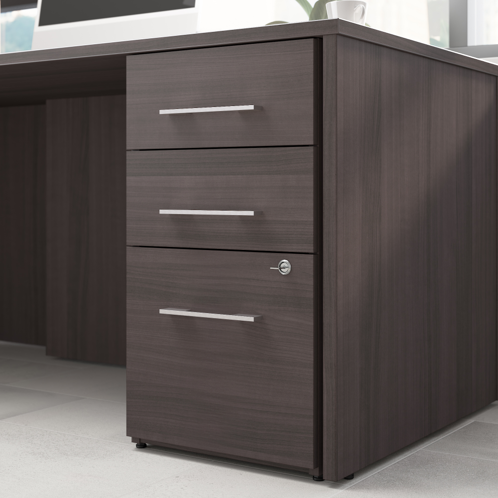Shop Bush Business Furniture Office 500 16W 3 Drawer File Cabinet - Assembled, Image 04, OFF116SGSU, #color_storm gray
