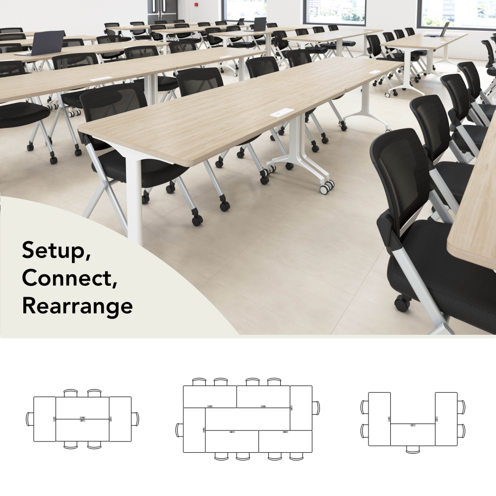 Shop Bush Business Furniture Synergy 72-inch Rectangle Modular Office Conference Table, Image 03, SGD272NE, #color_natural elm