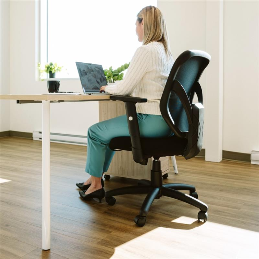 Shop Bush Business Furniture Accord Mesh Back Office Chair, Image 02, CH1205BLF-03, #color_black fabric