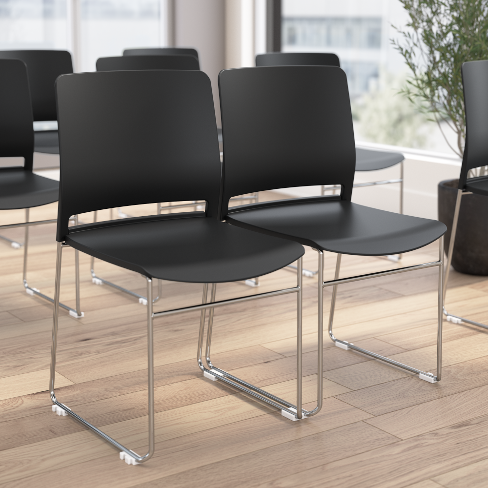 Shop Bush Business Furniture Envision Stackable Chairs - Set of 2, Image 02, CH4003BLP-03, #color_black