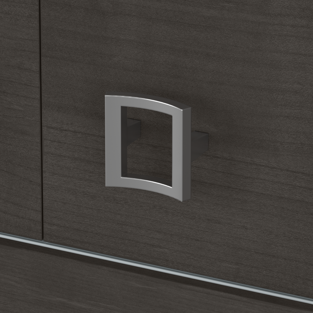 Shop Bush Business Furniture Echo 60W Credenza Desk with Hutch, Image 06, ECH030CM, #color_charcoal maple