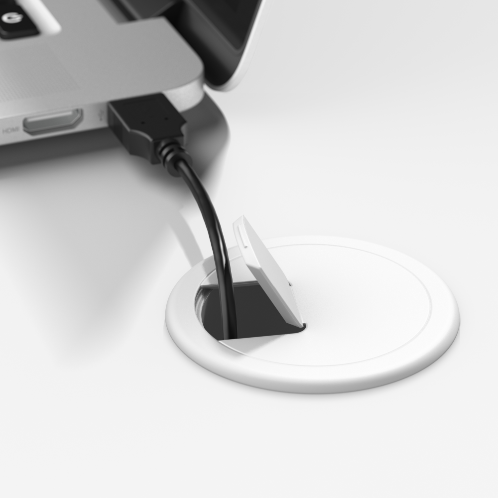 Shop Bush Business Furniture Echo L Shaped Desk with Hutch, Image 05, ECH031PW, #color_pure white