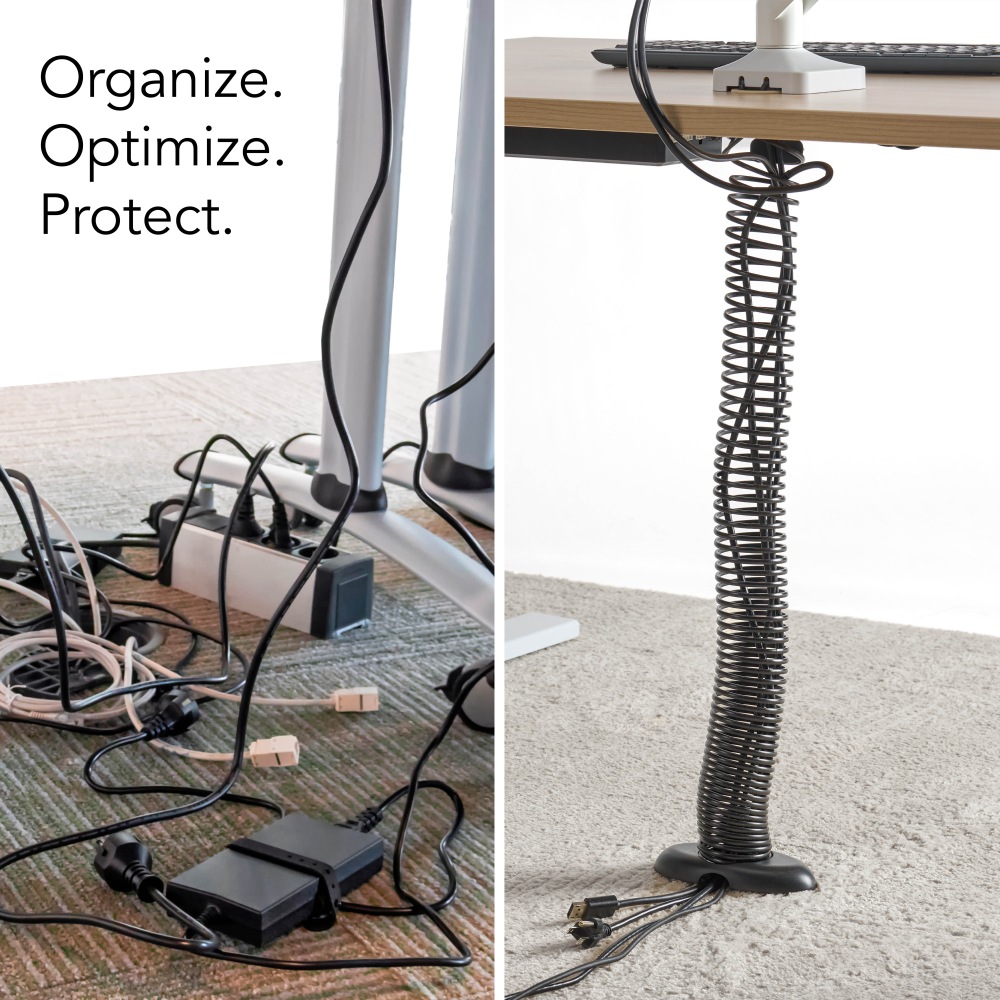 Shop Bush Business Furniture Under Desk Cable Management Coil, Image 03, AC99903BL, #color_black