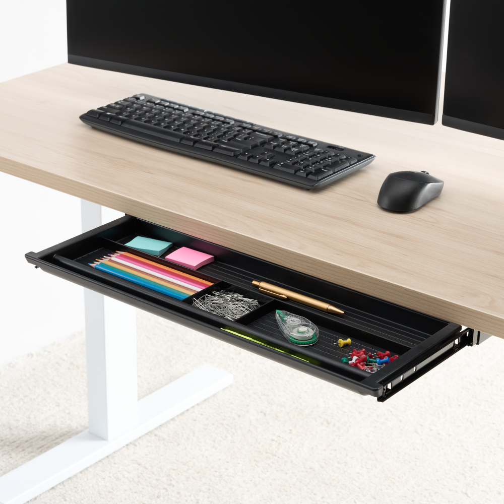 Shop Bush Business Furniture Under Desk Storage Drawer, Image 02, AC99899BL, #color_black