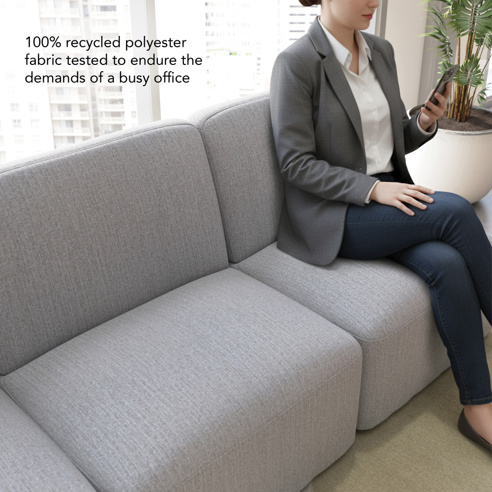 Shop Bush Business Furniture Assemble Modular Armless Lounge Chair, Image 04, ASM130FGF-03, #color_fog fabric