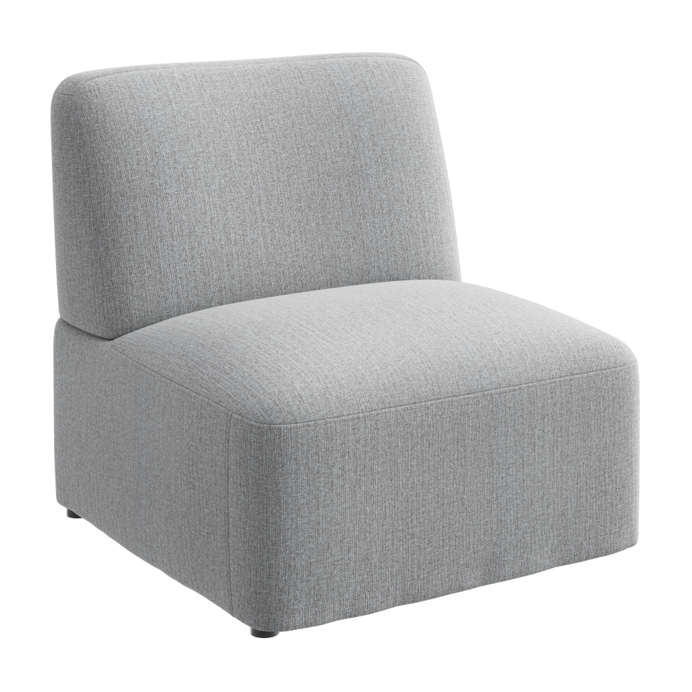 Shop Bush Business Furniture Assemble Modular Armless Lounge Chair, Image 01, ASM130FGF-03, #color_fog fabric