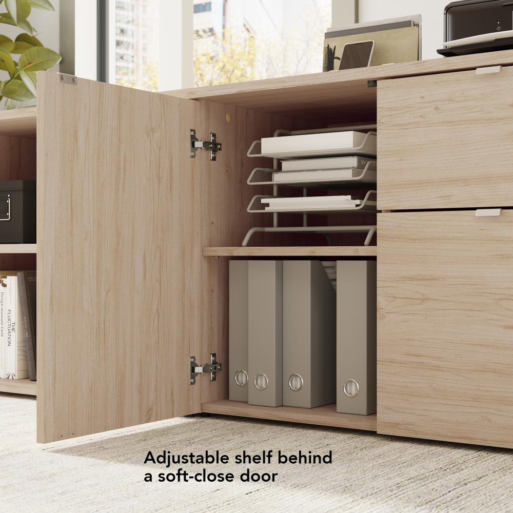 Shop Bush Business Furniture Stratus 30W Office Storage Cabinet with Drawers, Image 05, SUS130NE, #color_natural elm
