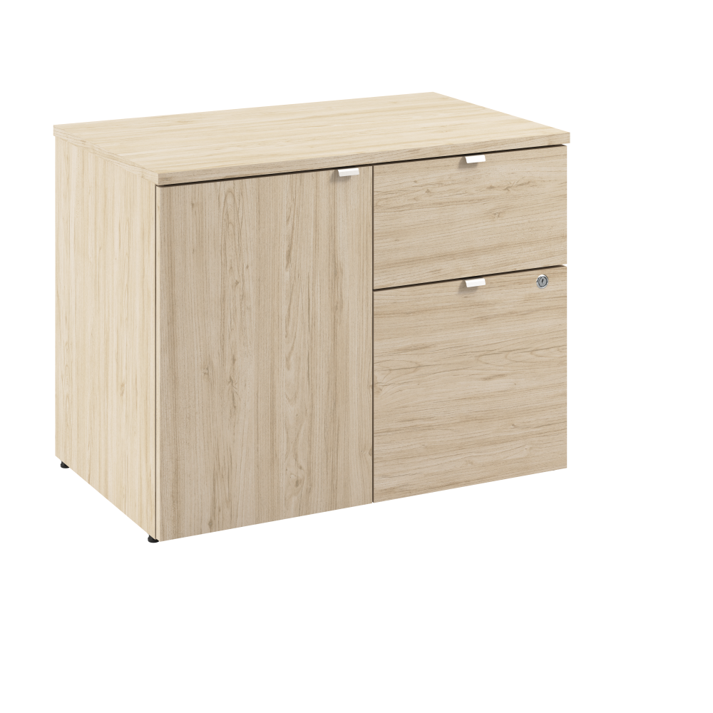 Shop Bush Business Furniture Stratus 30W Office Storage Cabinet with Drawers, Image 01, SUS130NE, #color_natural elm