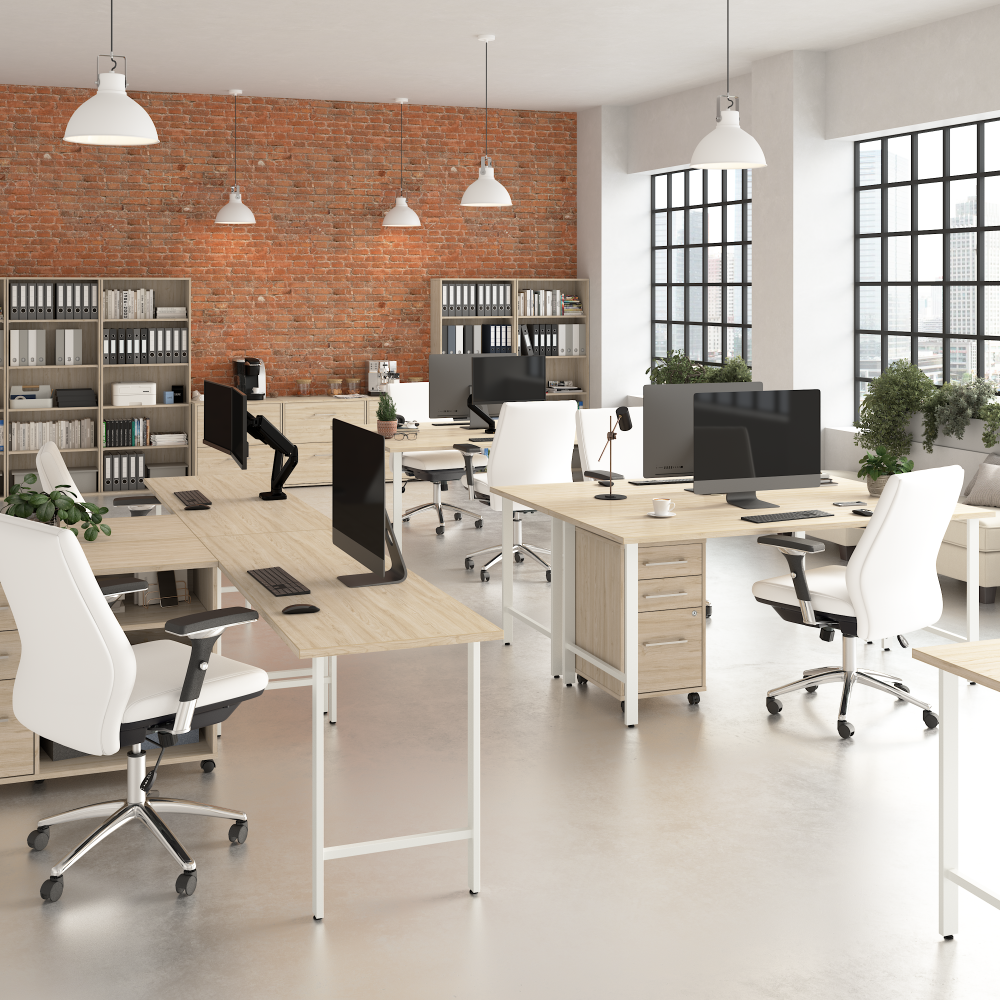 Shop Bush Business Furniture Hustle 3 Drawer Mobile File Cabinet, Image 04, HUF116NE, #color_natural elm