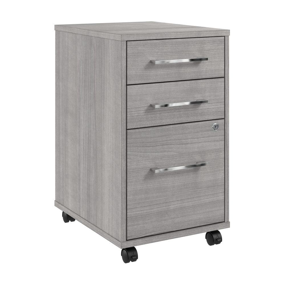 Shop Bush Business Furniture Hustle 3 Drawer Mobile File Cabinet, Image 01, HUF116PG, #color_platinum gray