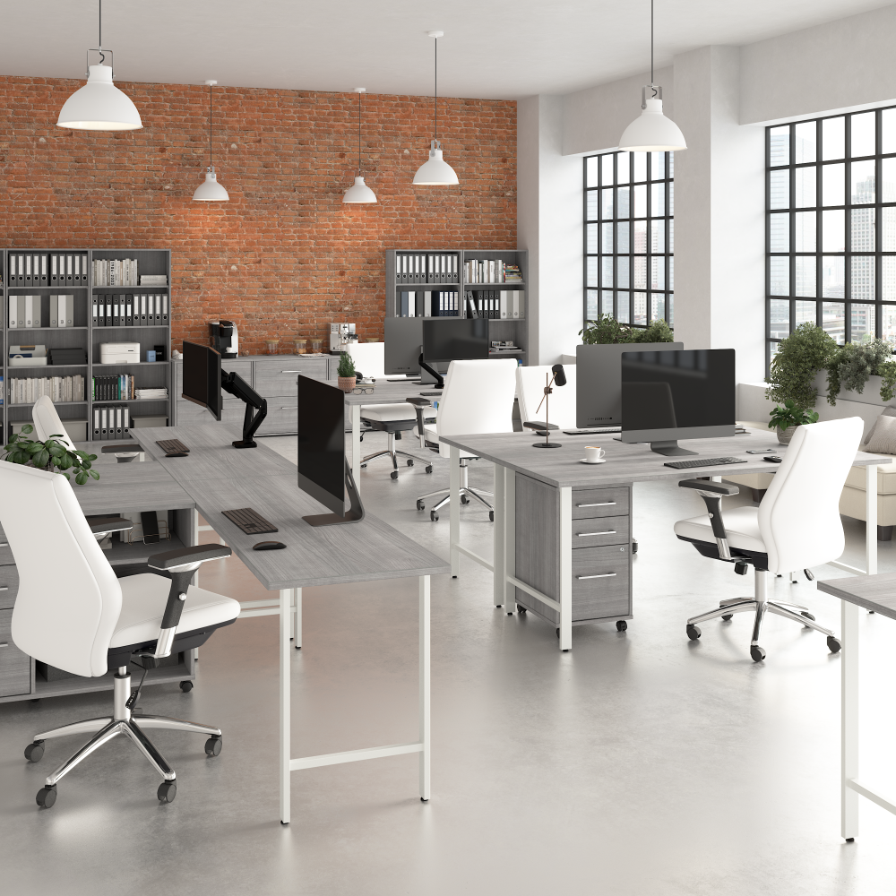 Shop Bush Business Furniture Hustle 3 Drawer Mobile File Cabinet, Image 04, HUF116PG, #color_platinum gray