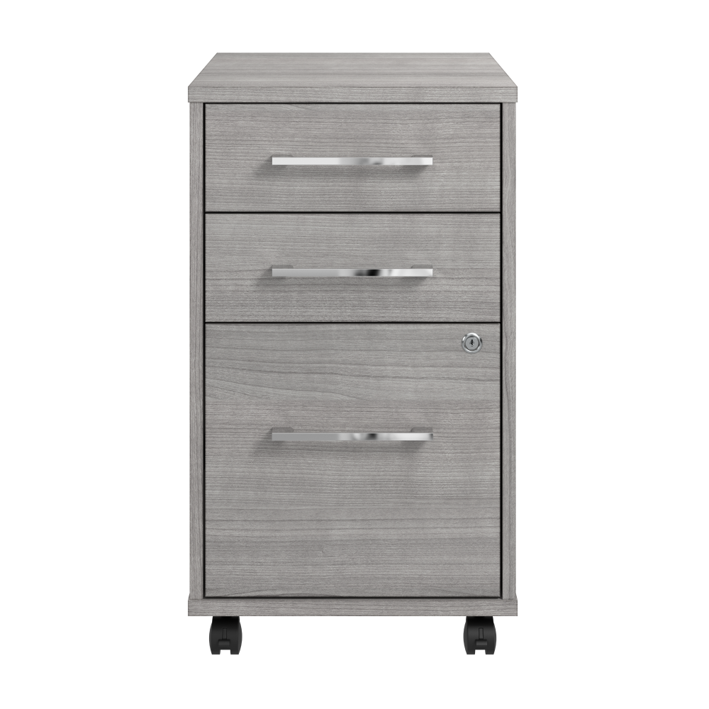 Shop Bush Business Furniture Hustle 3 Drawer Mobile File Cabinet, Image 03, HUF116PG, #color_platinum gray