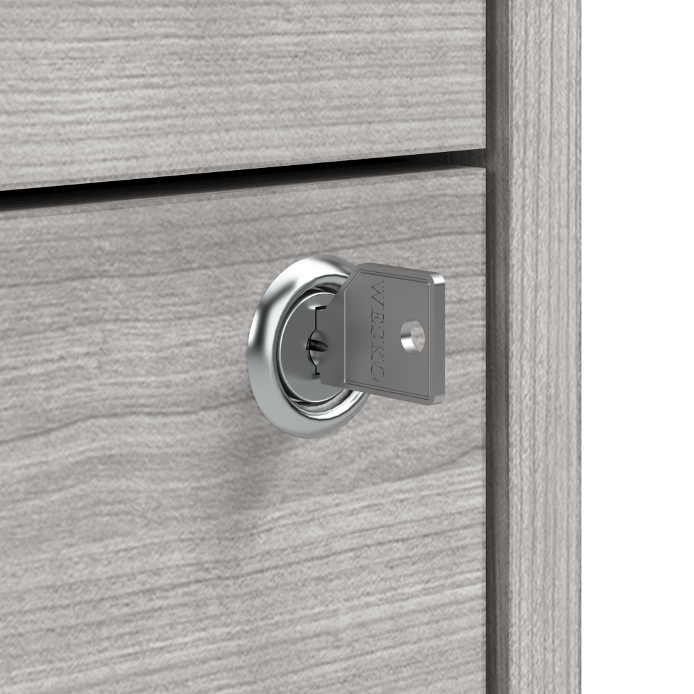 Shop Bush Business Furniture Hustle 3 Drawer Mobile File Cabinet, Image 07, HUF116PG, #color_platinum gray