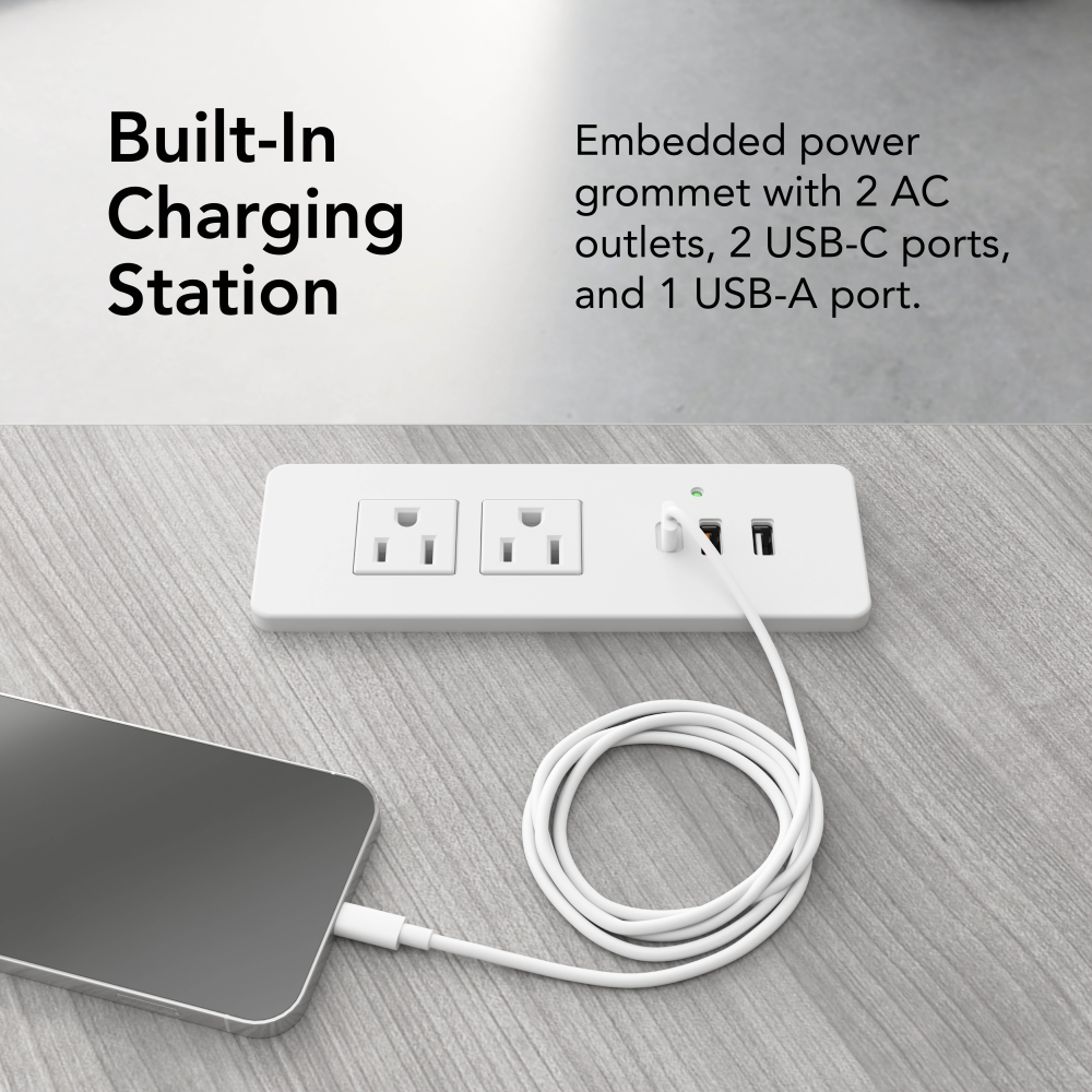 Shop Bush Business Furniture Synergy 60-inch Trapezoid Modular Office Conference Table, Image 05, SGD160PG, #color_platinum gray