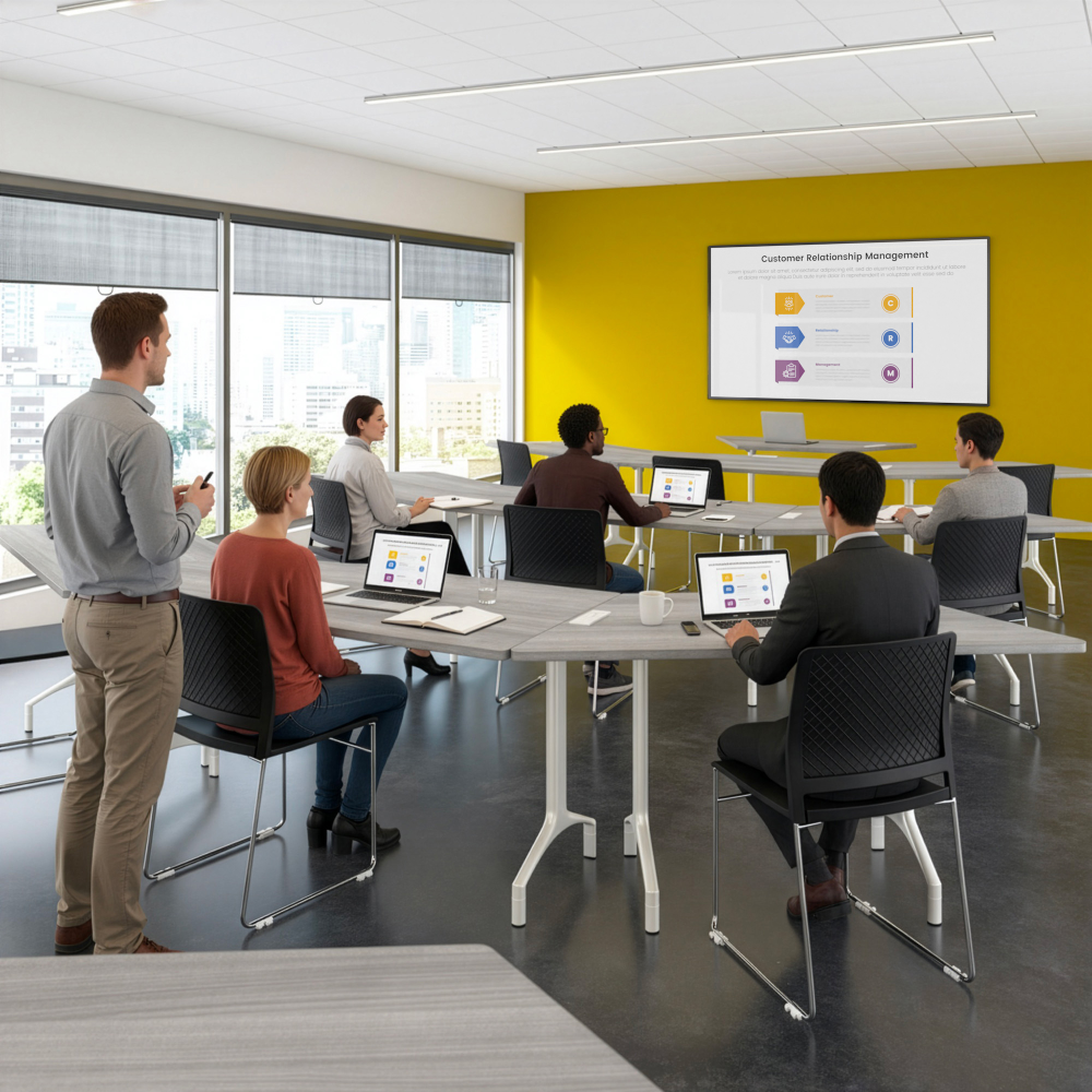 Shop Bush Business Furniture Synergy 60-inch Trapezoid Modular Office Conference Table, Image 03, SGD160PG, #color_platinum gray