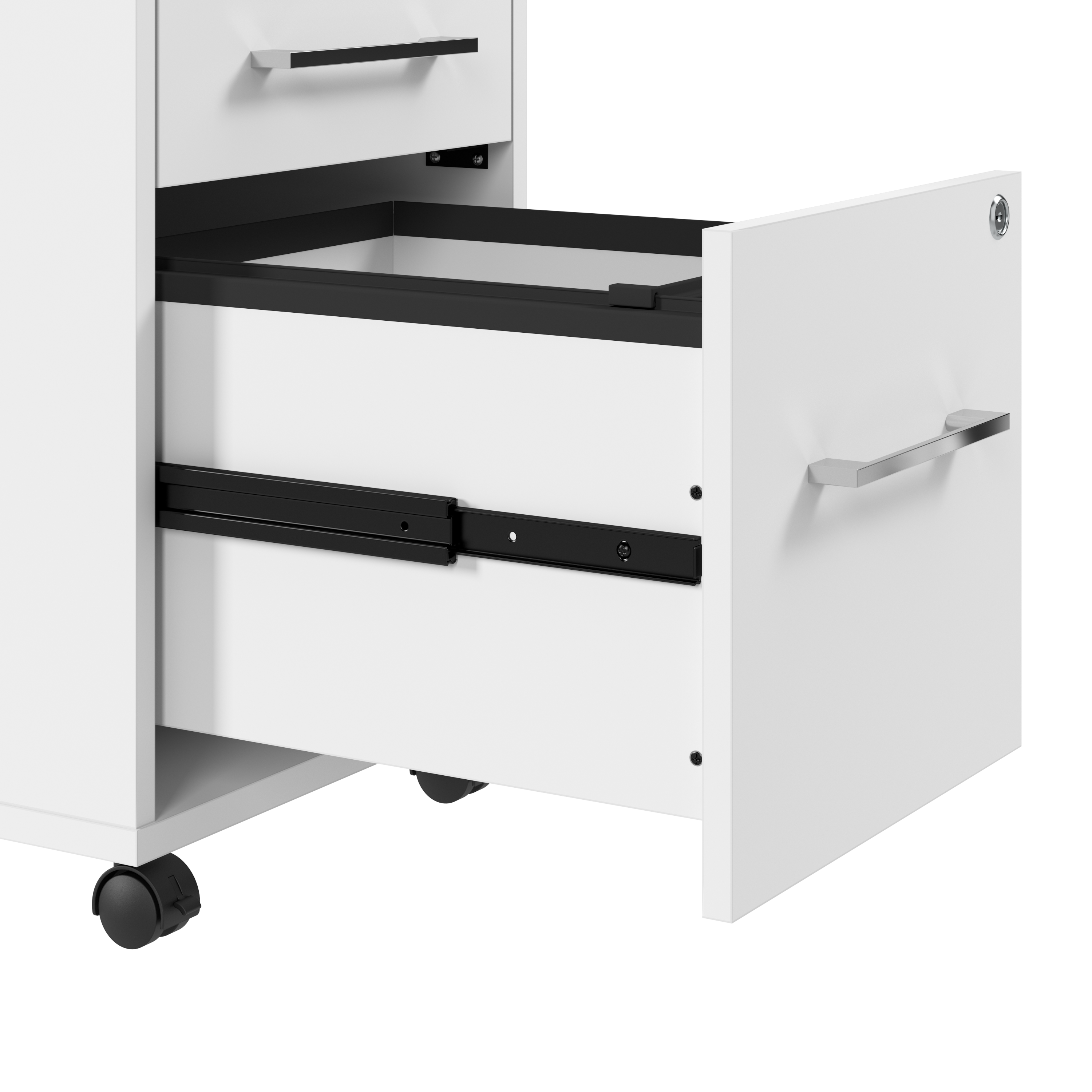 Shop Bush Business Furniture Hustle 3 Drawer Mobile File Cabinet 08 HUF116WH #color_white