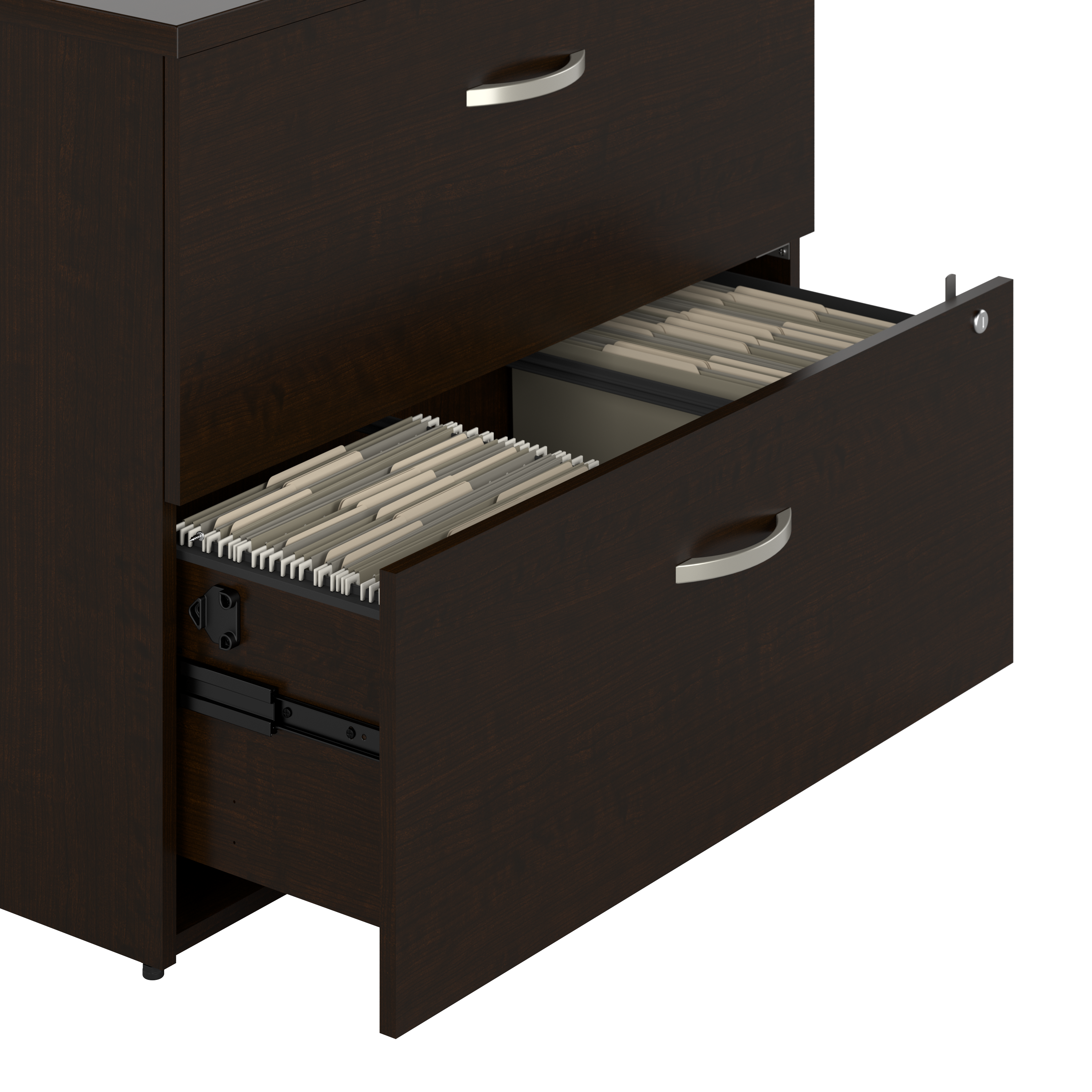 Shop Bush Business Furniture Office in an Hour 2 Drawer Lateral File Cabinet 07 OIAH011MRSU #color_mocha cherry