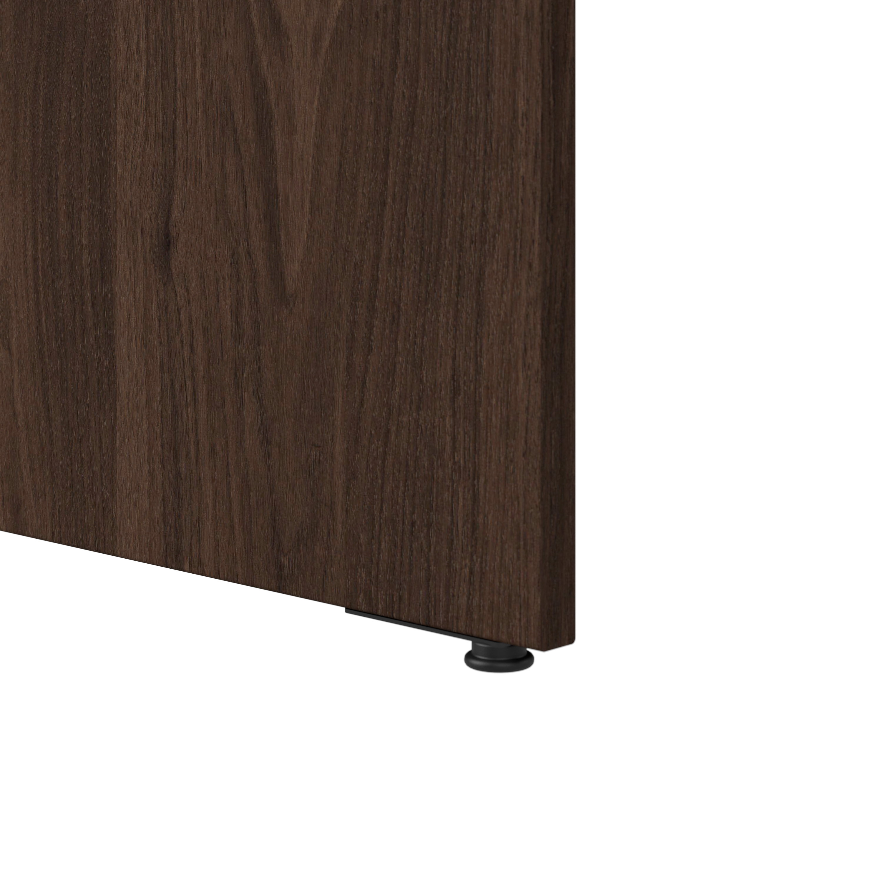 Shop Bush Business Furniture 96W x 42D Boat Shaped Conference Table with Wood Base 09 99TB9642BWK #color_black walnut