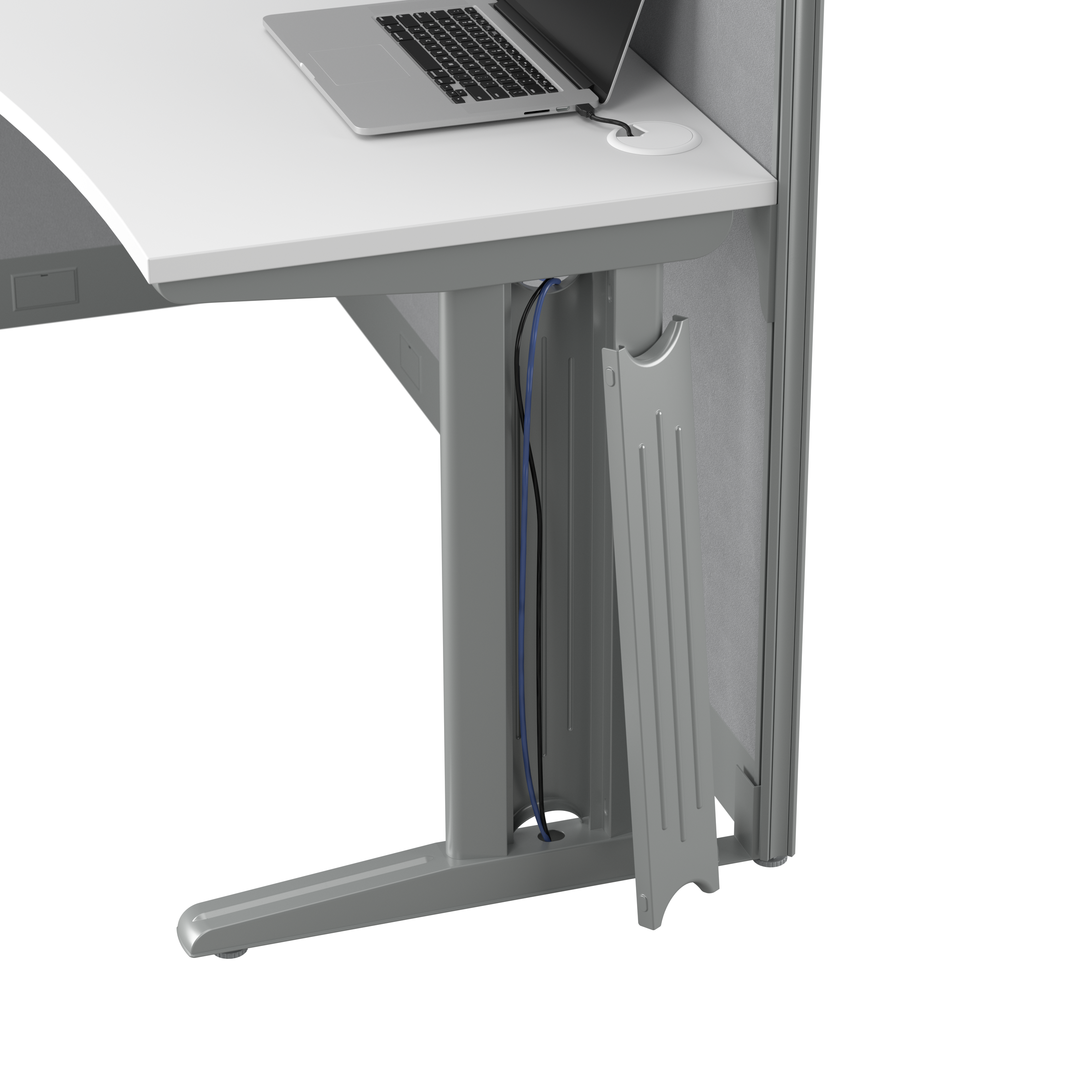 Shop Bush Business Furniture Office in an Hour 2 Person L Shaped Cubicle Desks with Storage, Drawers, and Organizers 09 OIAH008WH #color_pure white