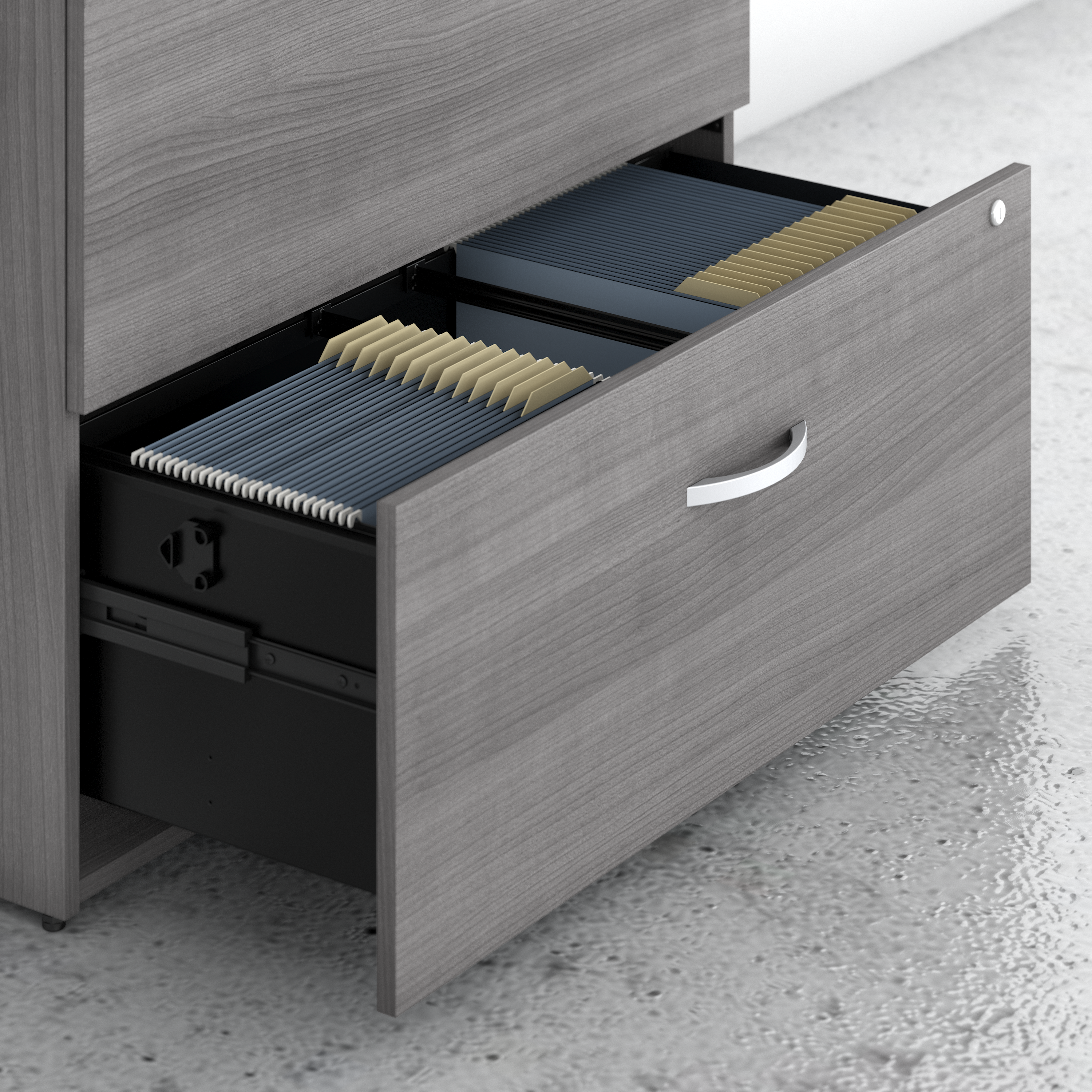 Shop Bush Business Furniture Hybrid 2 Drawer Lateral File Cabinet - Assembled 07 HYF136PGSU-Z #color_platinum gray