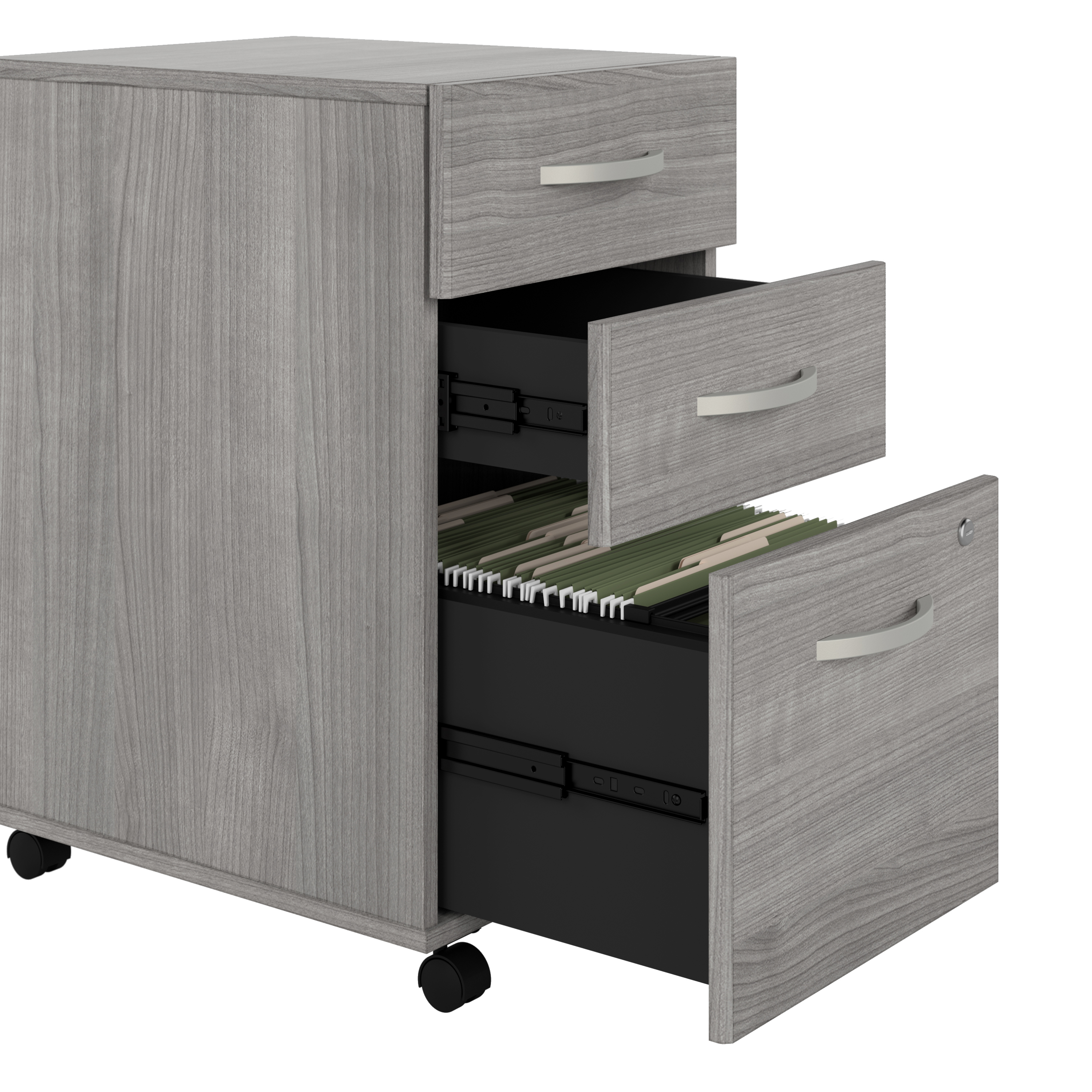 Shop Bush Business Furniture Studio A 60W Computer Desk with 3 Drawer Mobile File Cabinet 07 STA002PGSU #color_platinum gray