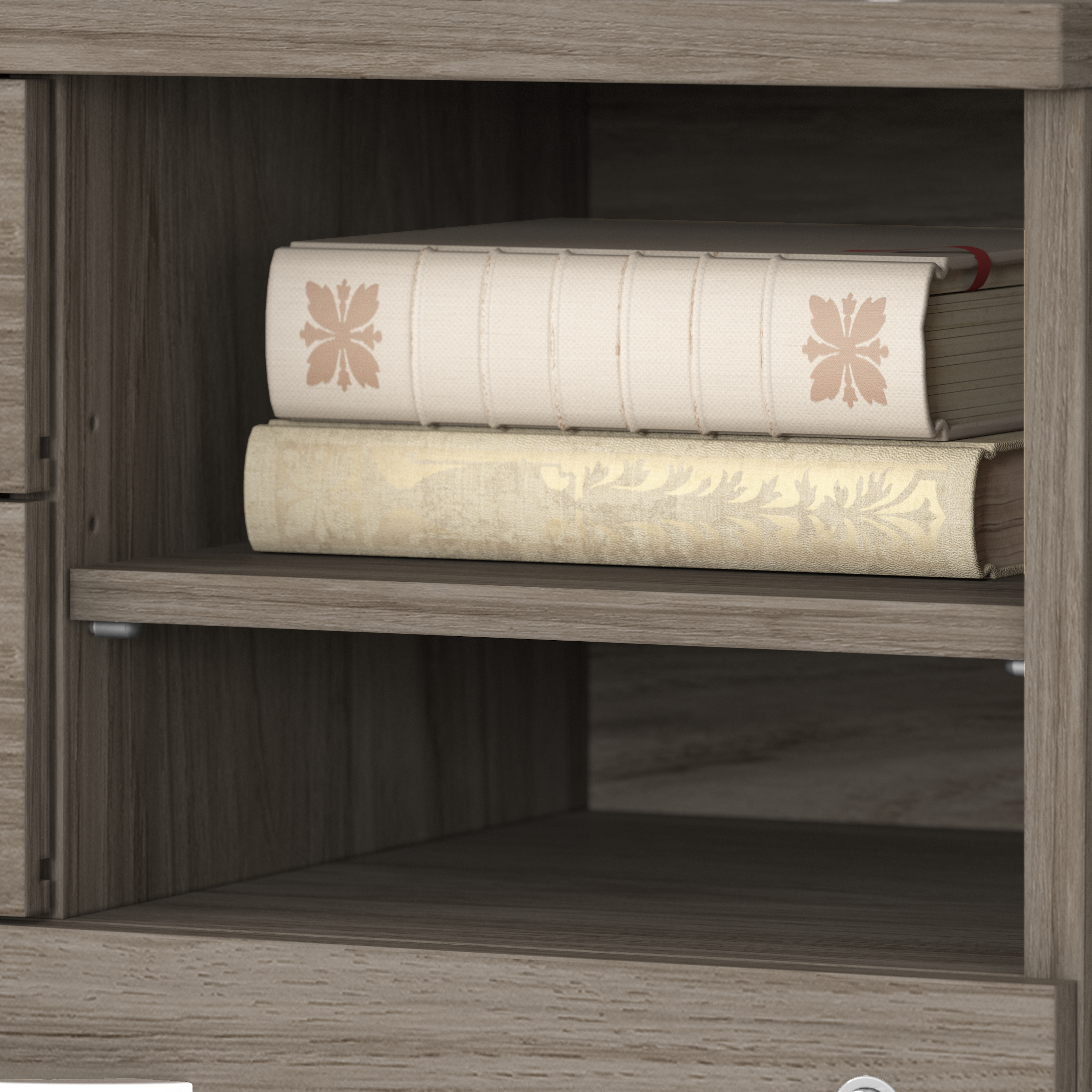 Shop Bush Business Furniture Studio C Office Storage Cabinet with Drawers and Shelves 08 SCF130MHSU #color_modern hickory
