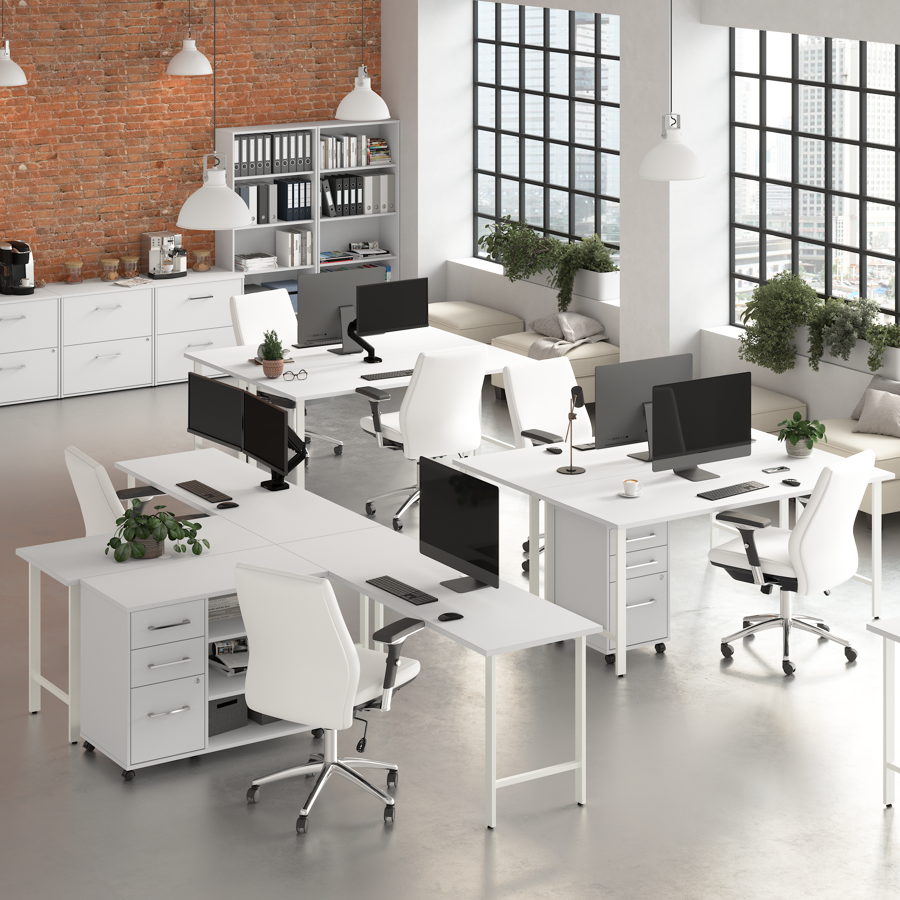 Shop Bush Business Furniture Hustle Office Storage Cabinet with Wheels 06 HUF140WH #color_white