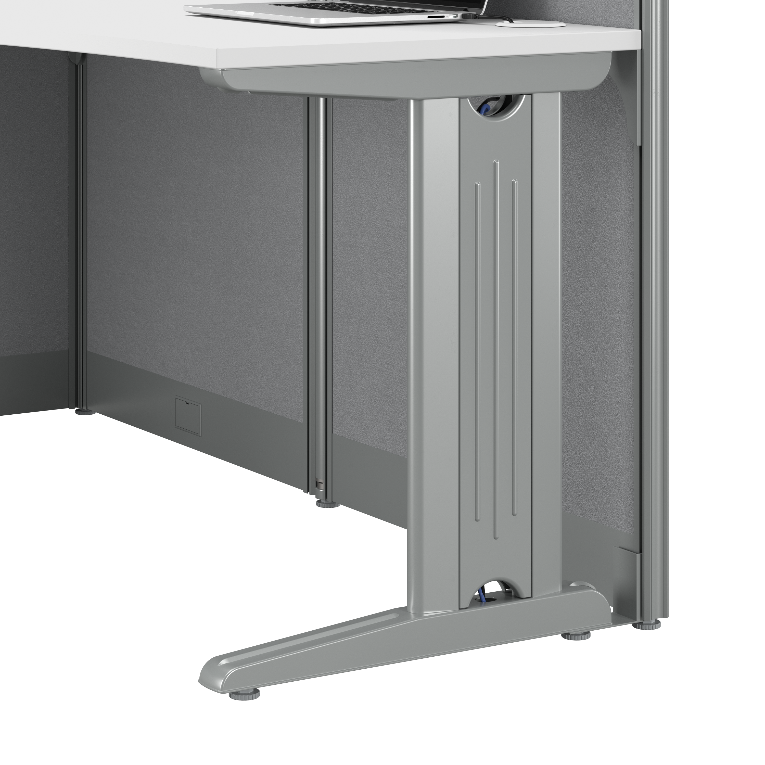 Shop Bush Business Furniture Office in an Hour 65W x 33D Straight Cubicle Desk 08 WC36192-03K #color_pure white