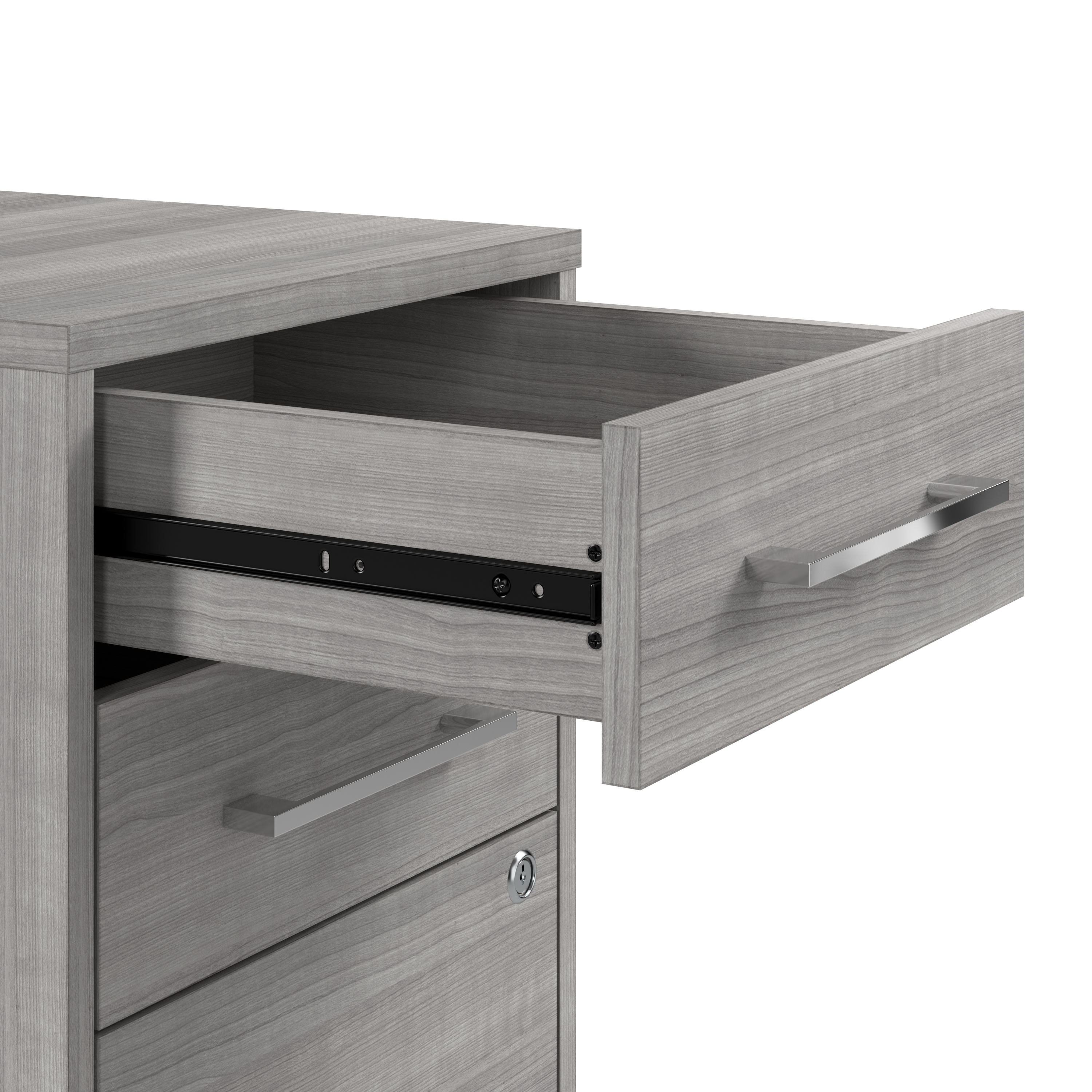 Shop Bush Business Furniture Hustle 3 Drawer Mobile File Cabinet 07 HUF116PG #color_platinum gray