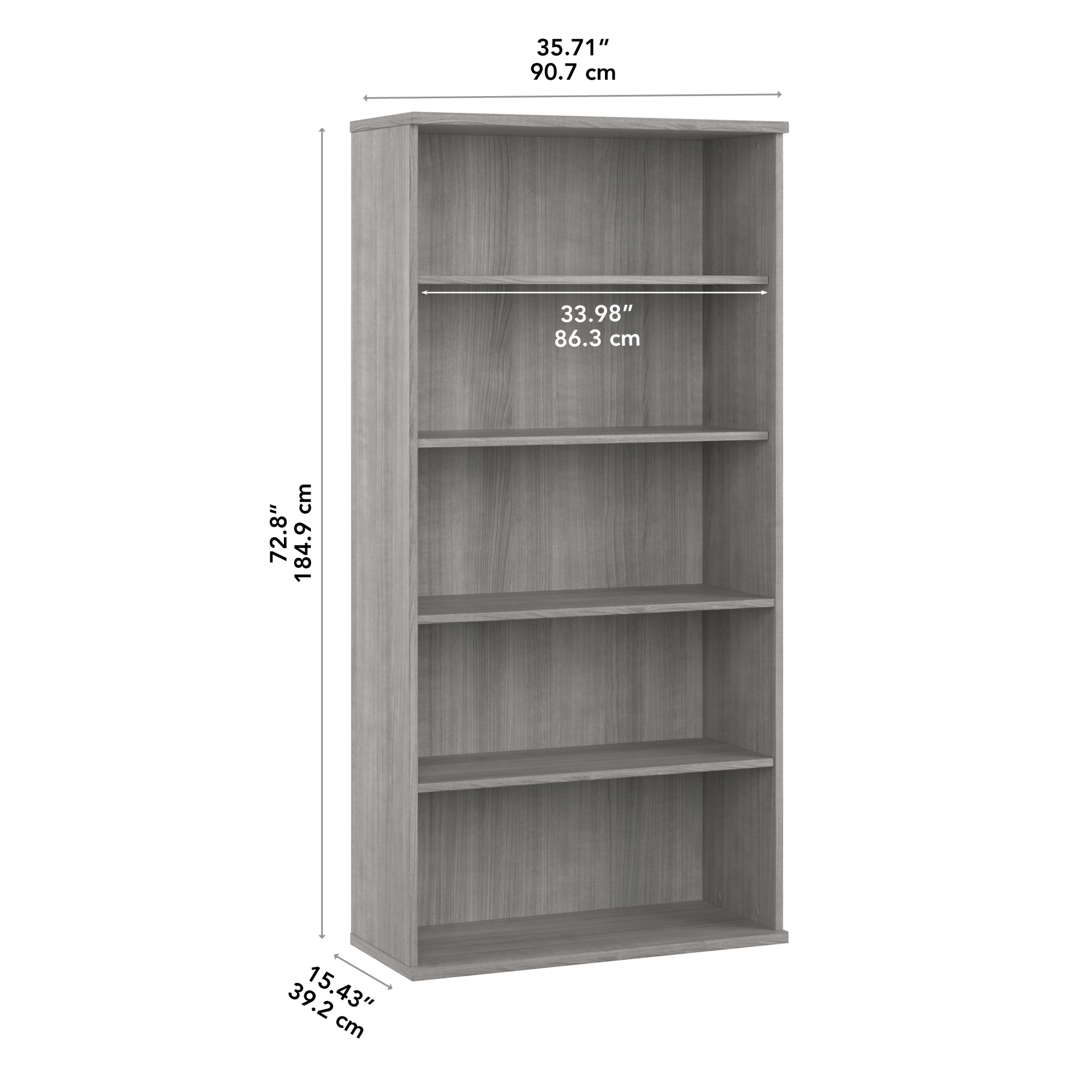 Bush Business Furniture Studio A Tall 5 Shelf Bookcase