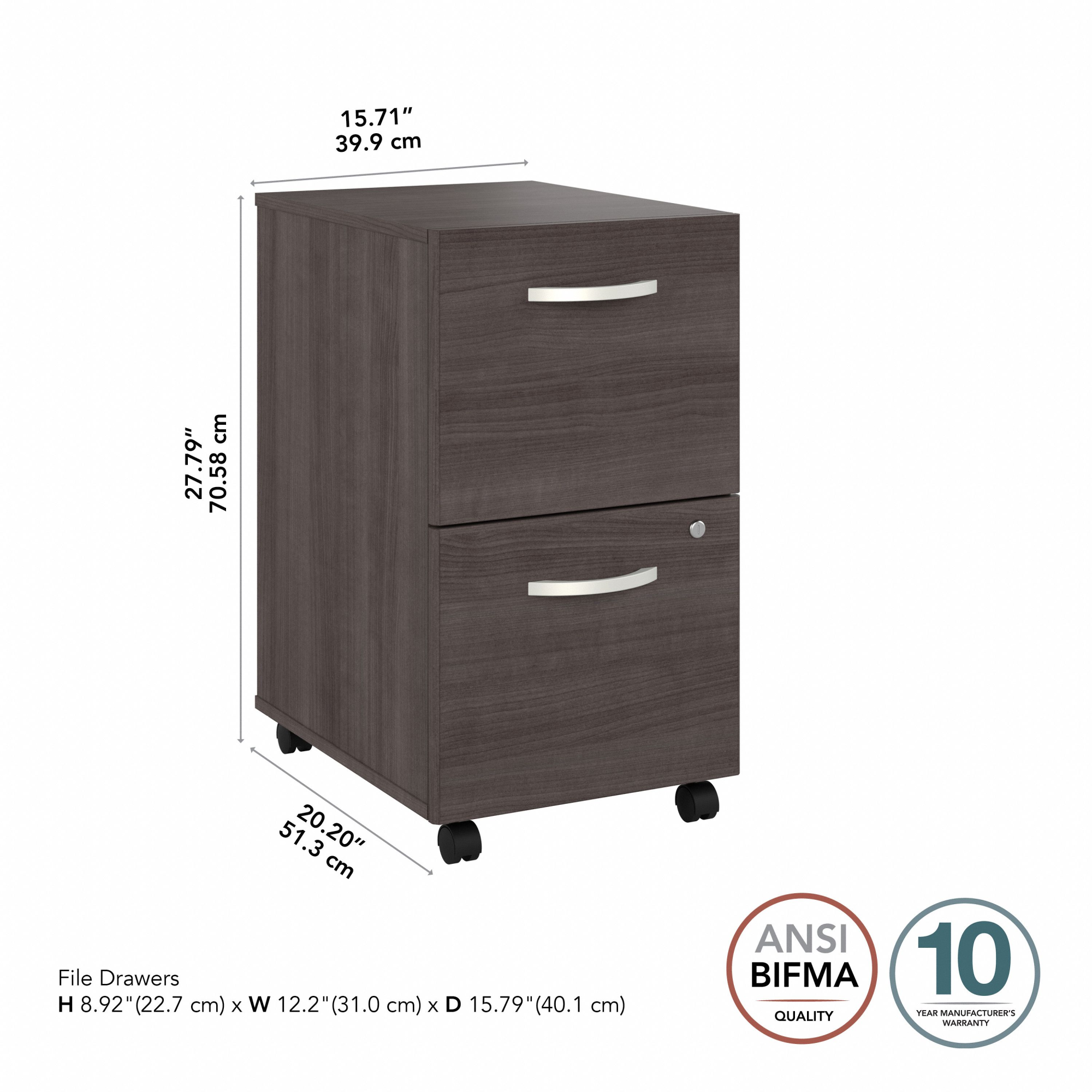 Bush Business Furniture Studio A 2 Drawer Mobile File Cabinet