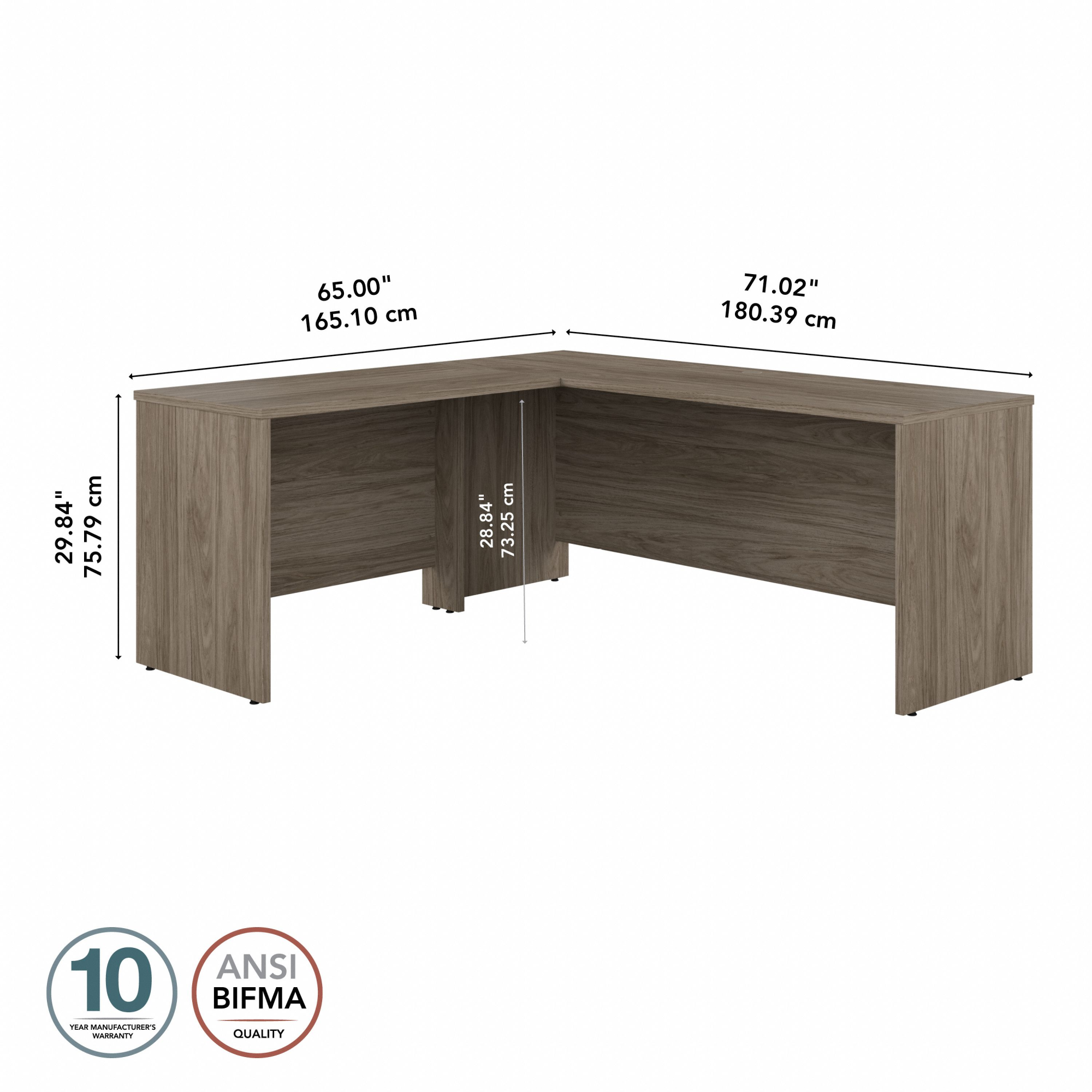 Cabot 72W Computer Desk with Hutch | Bush Home