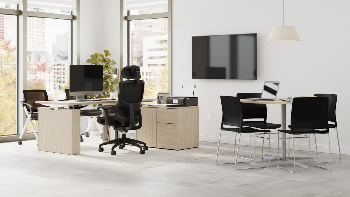 Bush Business Furniture Synergy 72-inch Trapezoid Modular Office