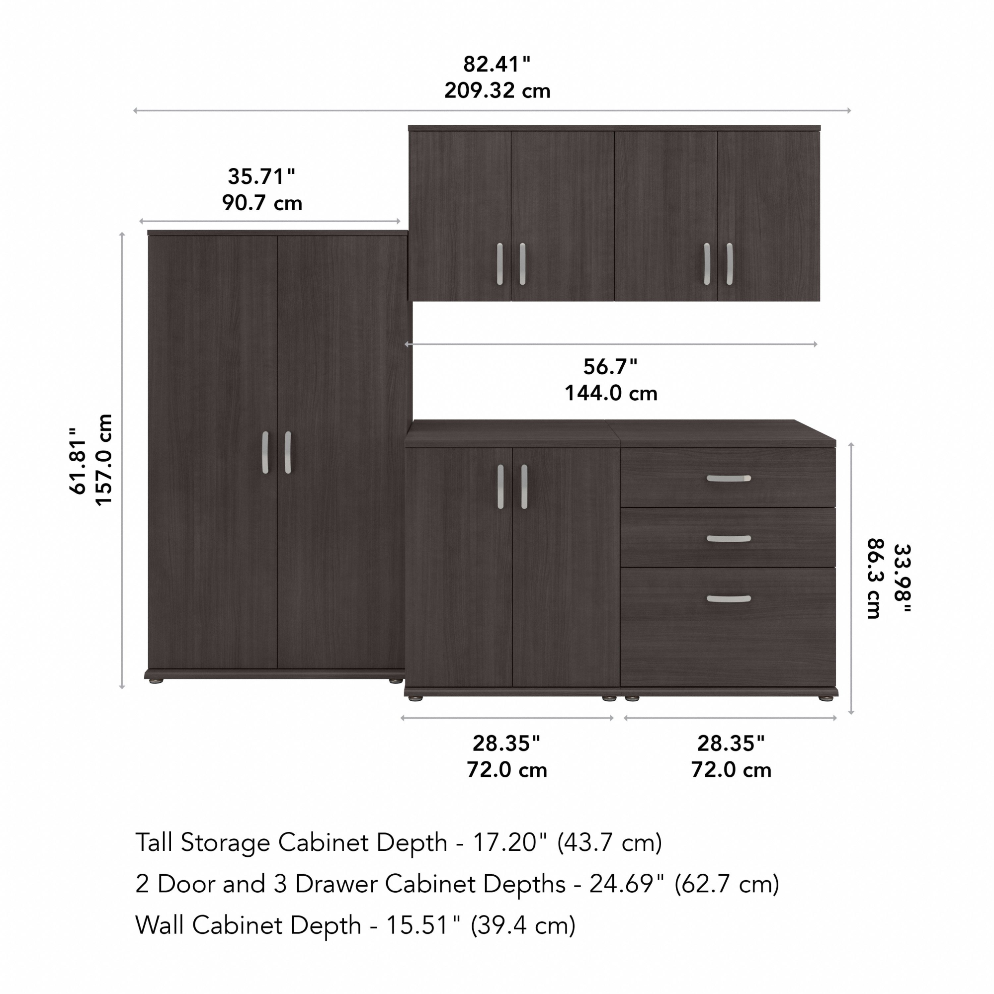 家具 cabinet Bush Business Furniture Hybrid Low Storage Cabinet with