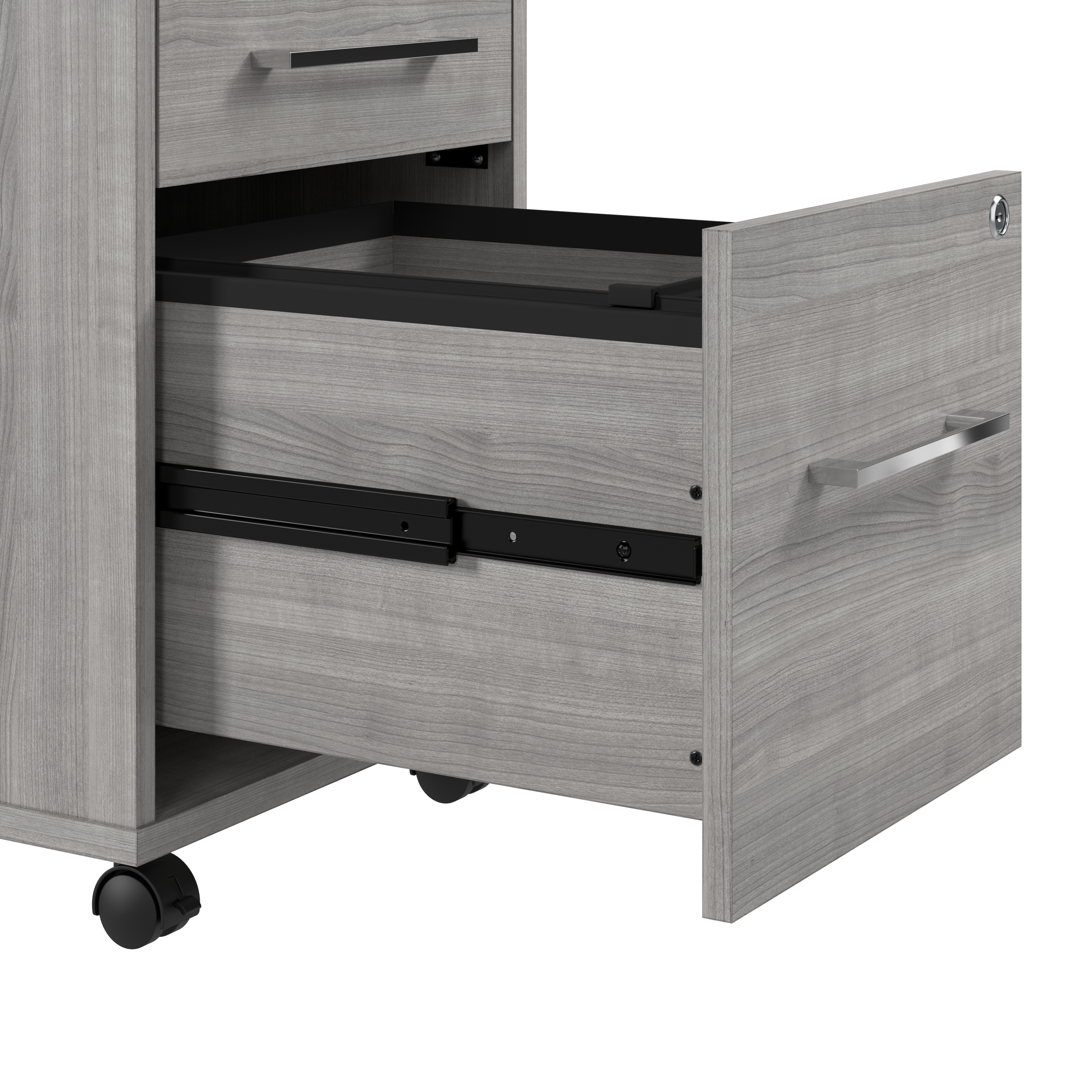 Shop Bush Business Furniture Hustle 3 Drawer Mobile File Cabinet 08 HUF116PG #color_platinum gray