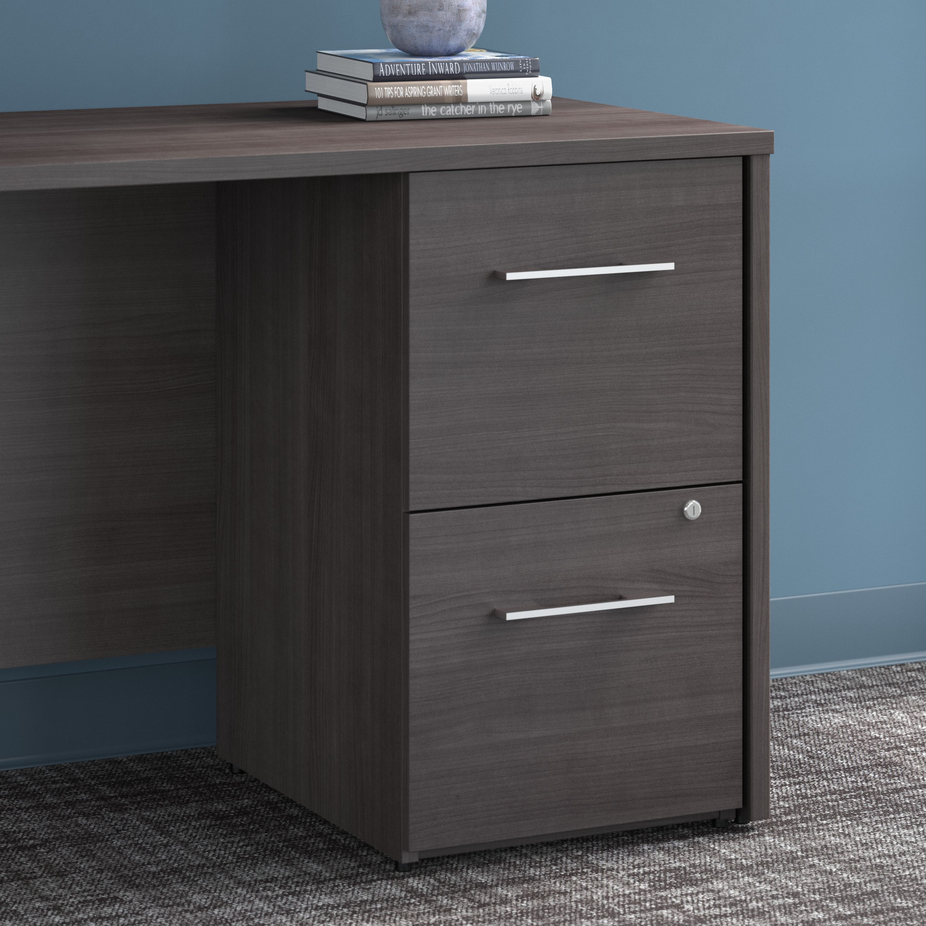 Shop Bush Business Furniture Office 500 16W 2 Drawer File Cabinet - Assembled 01 OFF216SGSU #color_storm gray