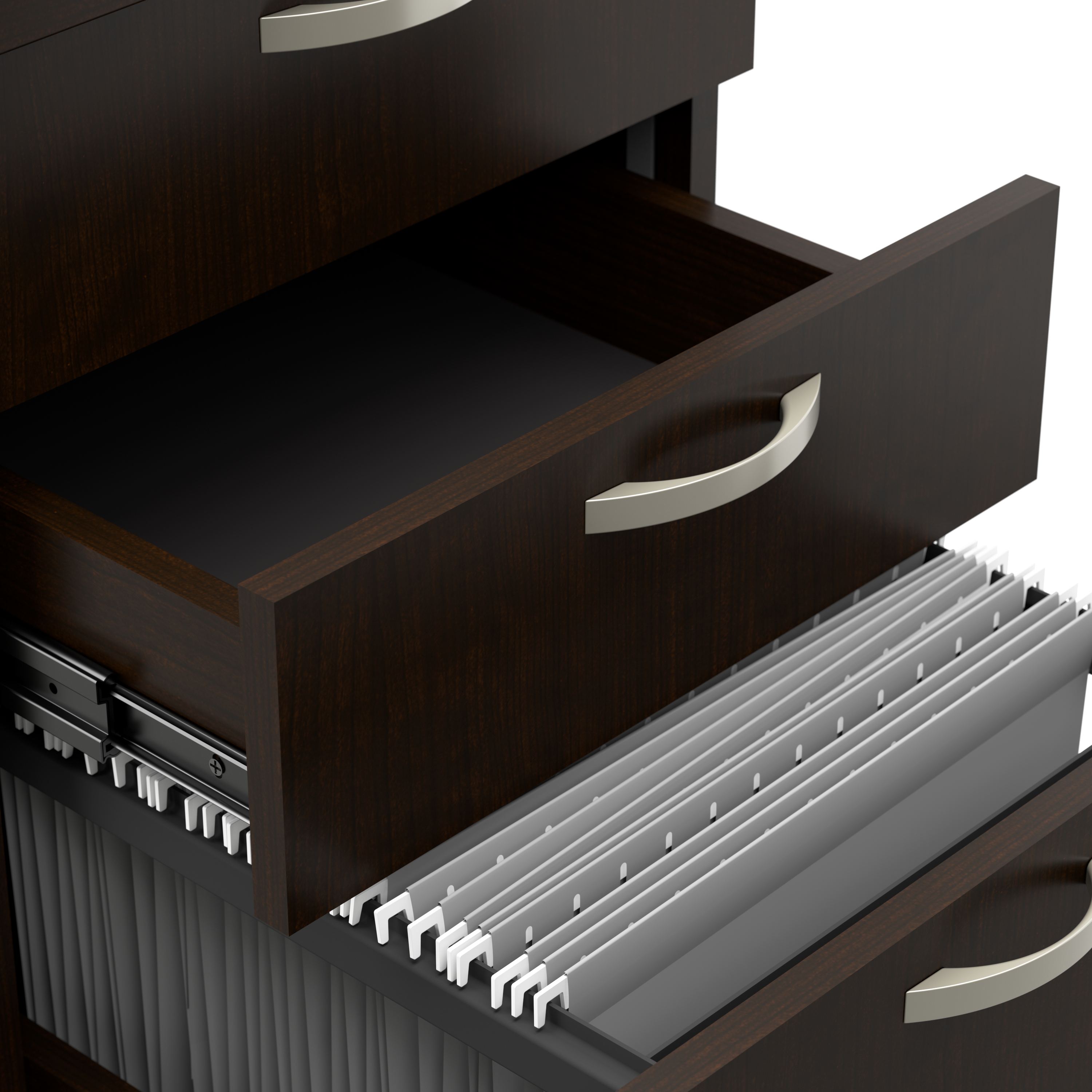 Shop Bush Business Furniture Easy Office 3 Drawer Mobile File Cabinet 08 EOF116MR-03 #color_mocha cherry