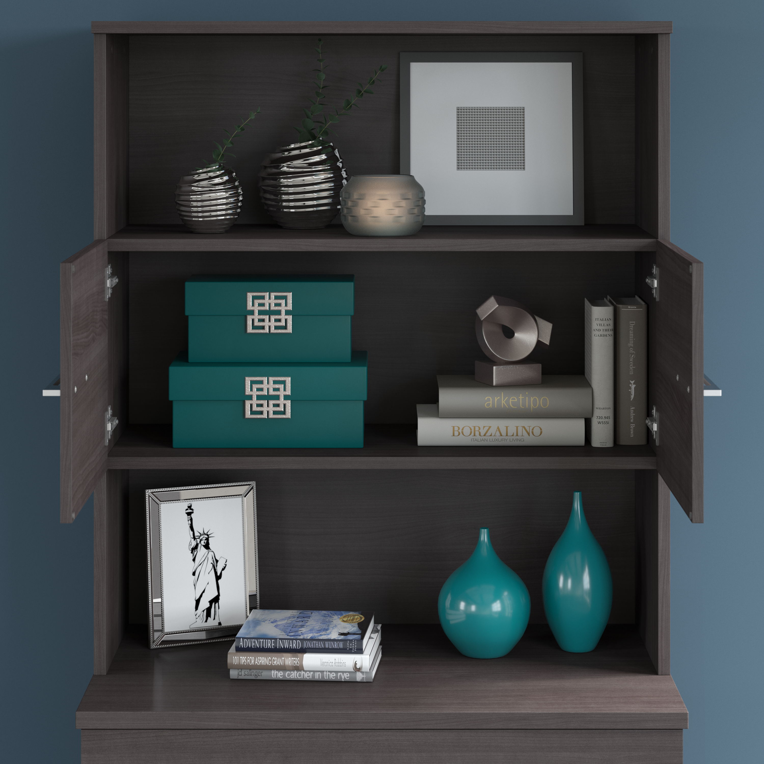 Shop Bush Business Furniture Office 500 36W Bookcase Hutch 07 OFH136SG #color_storm gray