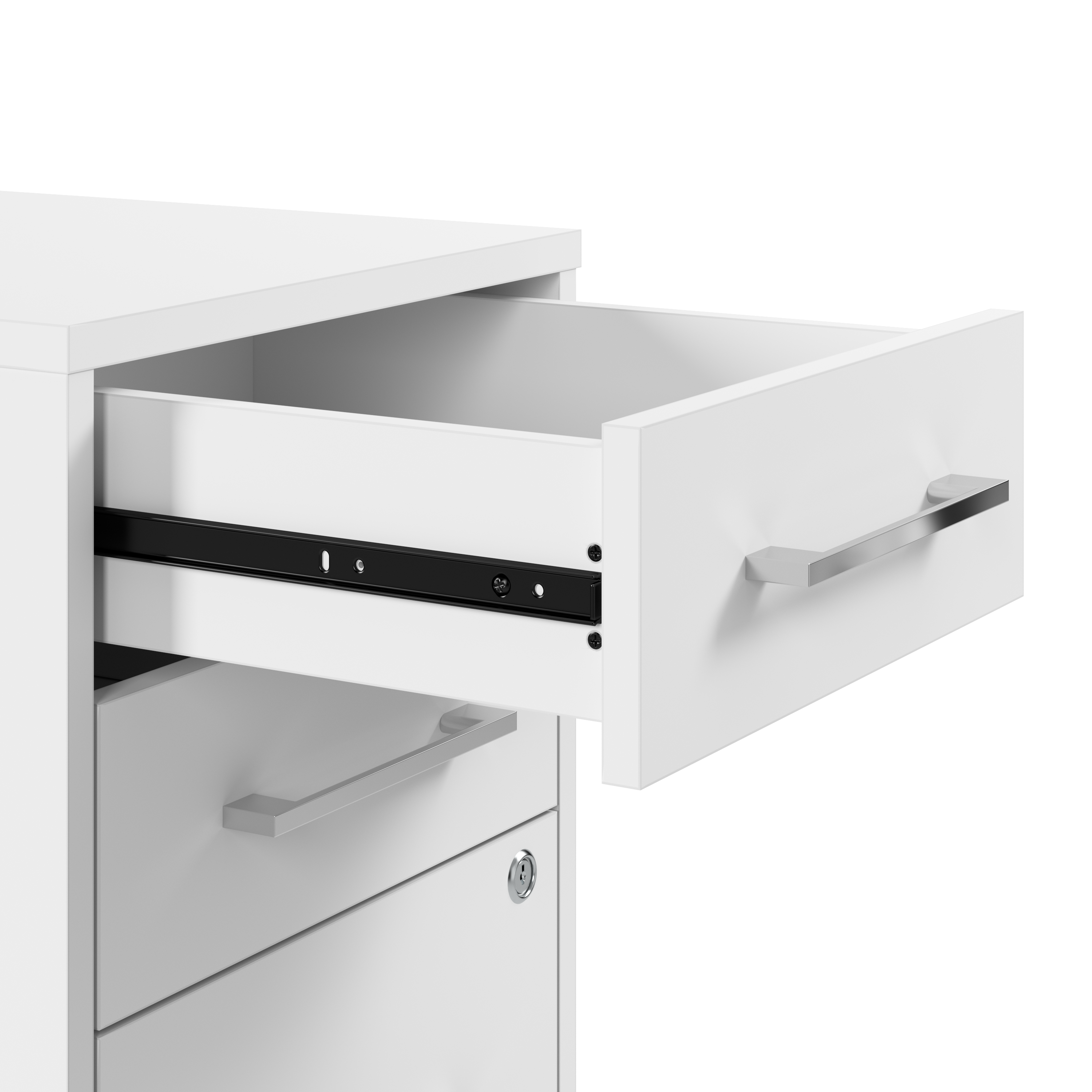 Shop Bush Business Furniture Hustle Office Storage Cabinet with Wheels 07 HUF140WH #color_white