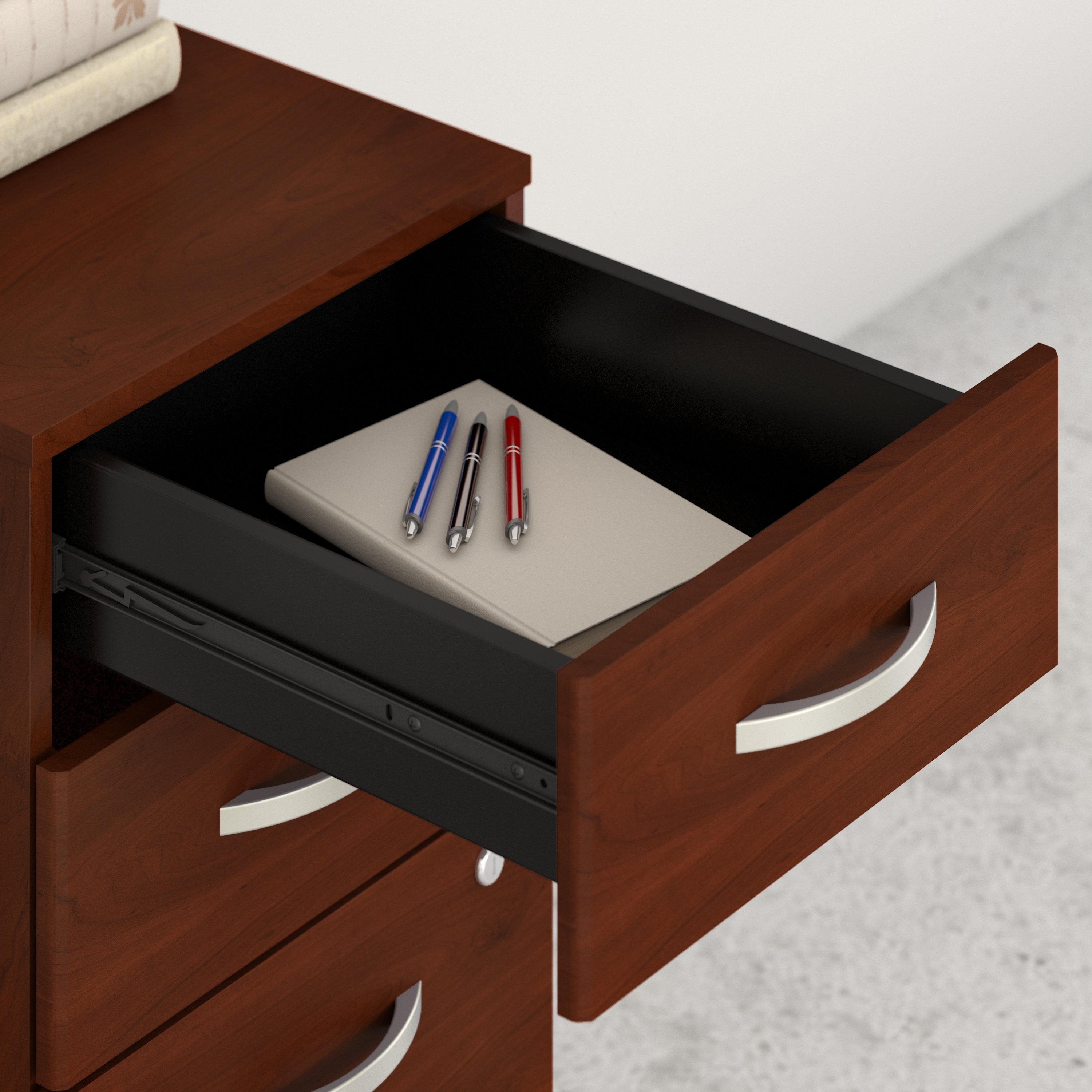 Shop Bush Business Furniture Studio C 3 Drawer Mobile File Cabinet 07 SCF216HCSU #color_hansen cherry