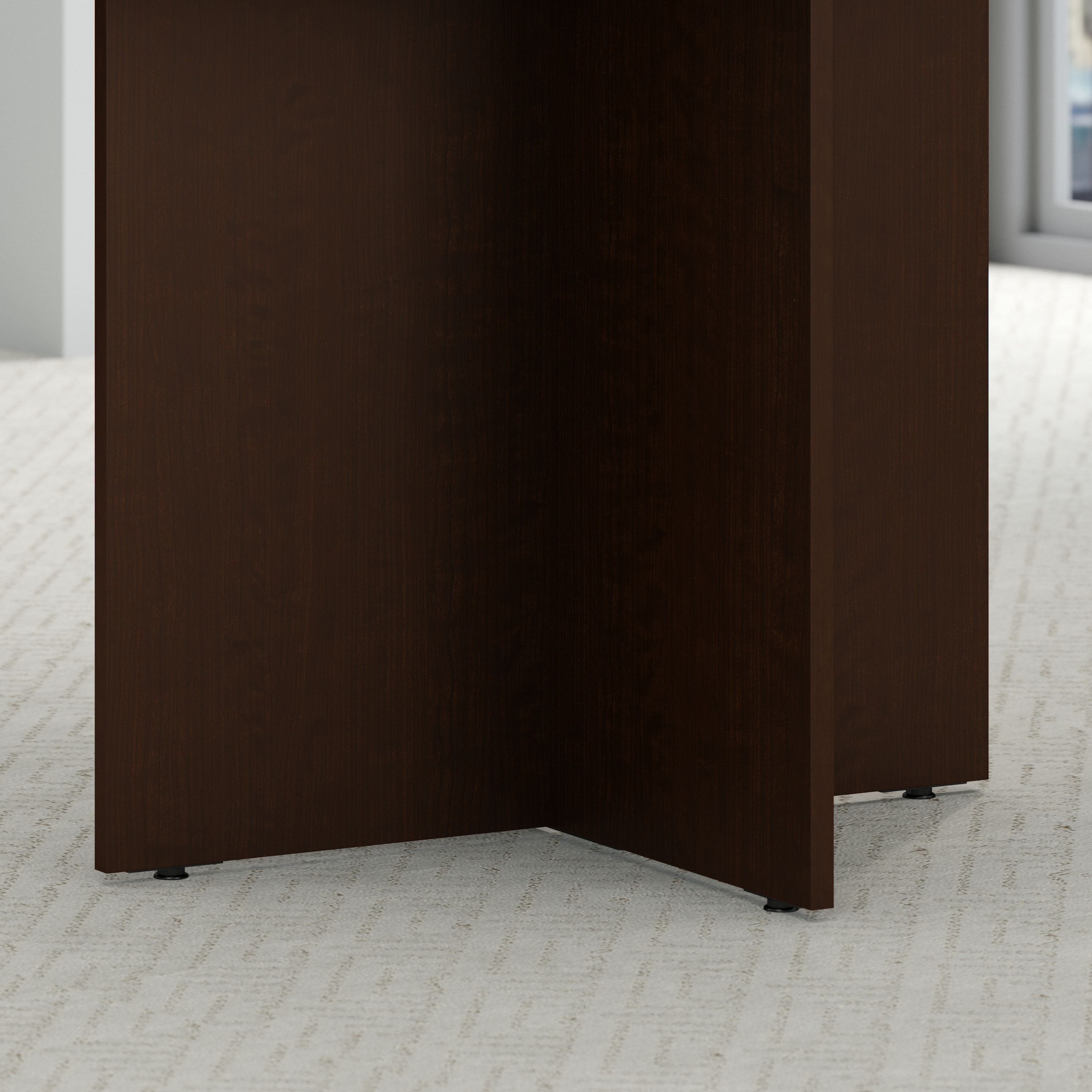 Shop Bush Business Furniture 42W Round Conference Table with Wood Base 07 99TB42RMR #color_mocha cherry