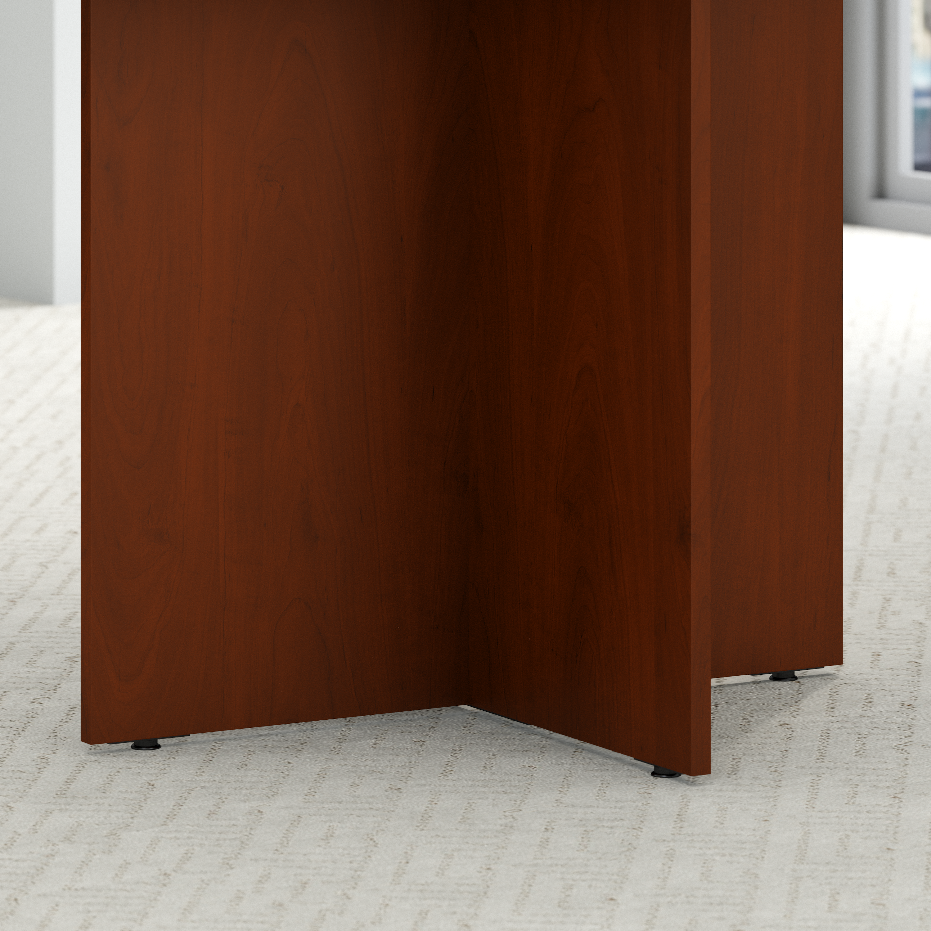 Shop Bush Business Furniture 42W Round Conference Table with Wood Base 07 99TB42RHC #color_hansen cherry