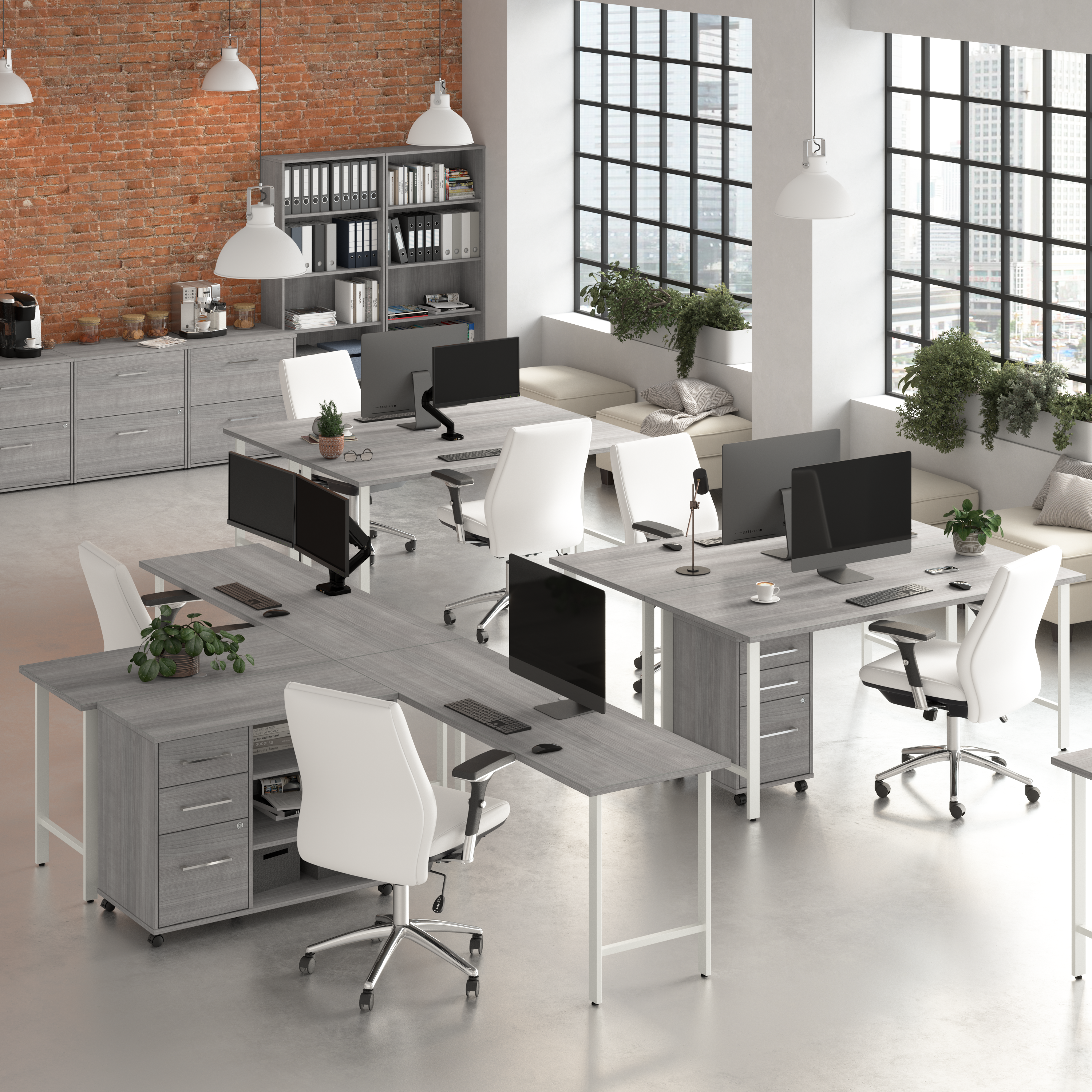 Shop Bush Business Furniture Hustle Office Storage Cabinet with Wheels 06 HUF140PG #color_platinum gray