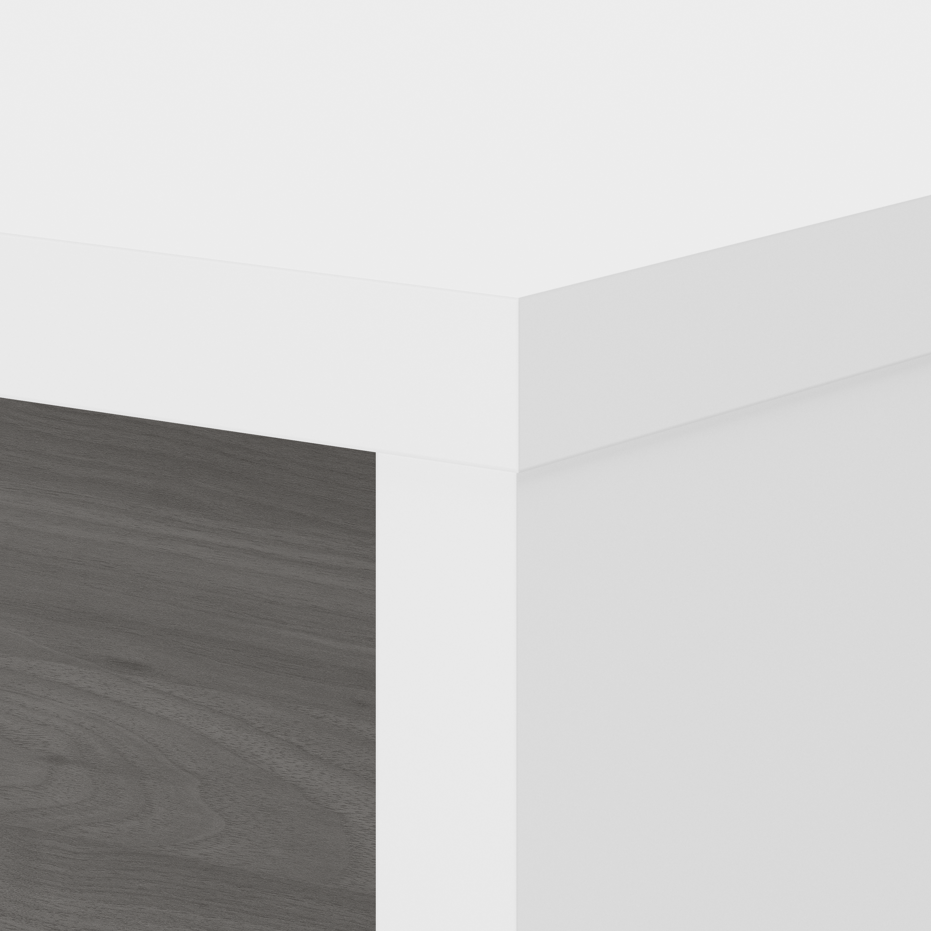 Shop Bush Business Furniture Echo 60W Bow Front Desk 08 KI60505-03 #color_pure white/modern gray