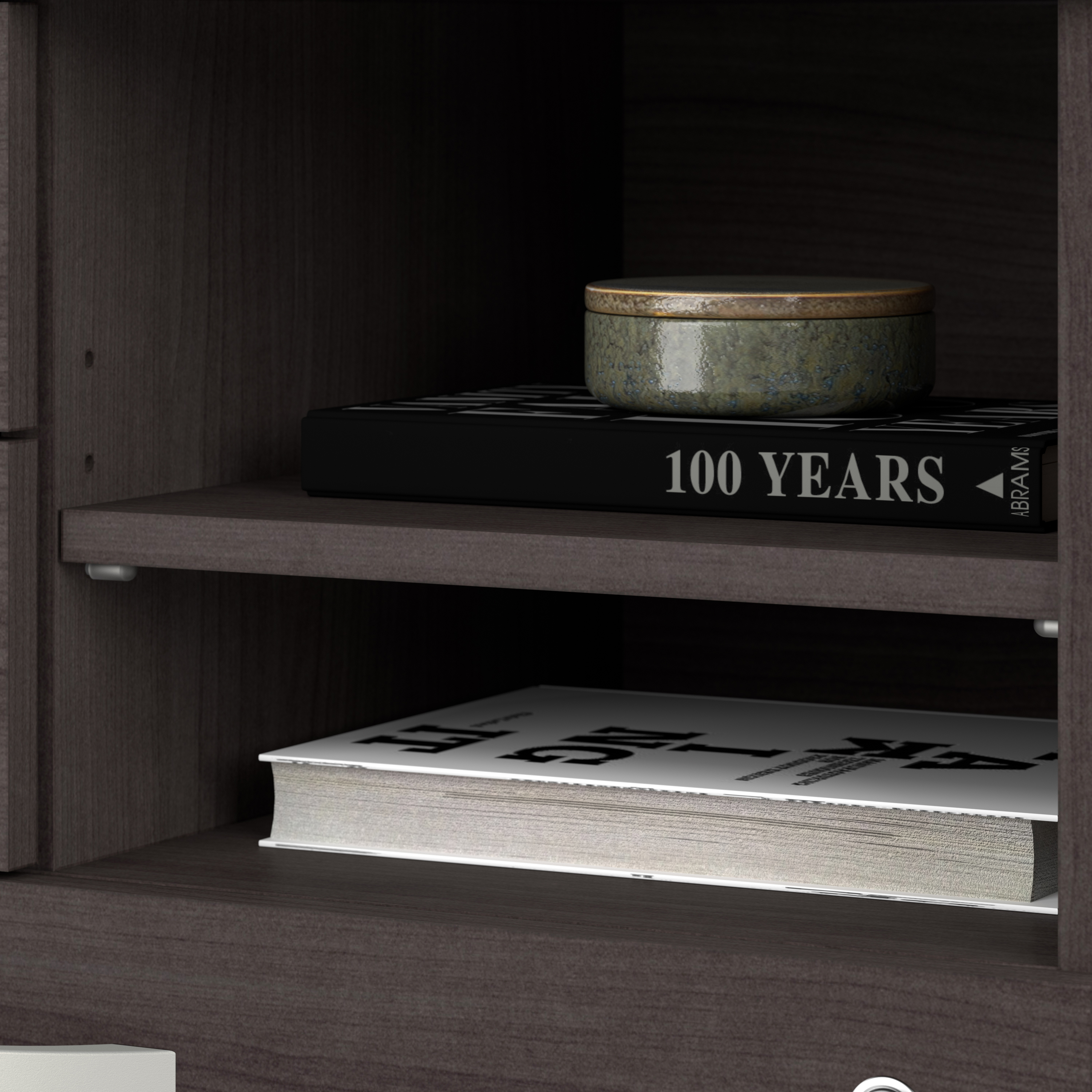 Shop Bush Business Furniture Studio C Office Storage Cabinet with Drawers and Shelves 08 SCF130SGSU #color_storm gray