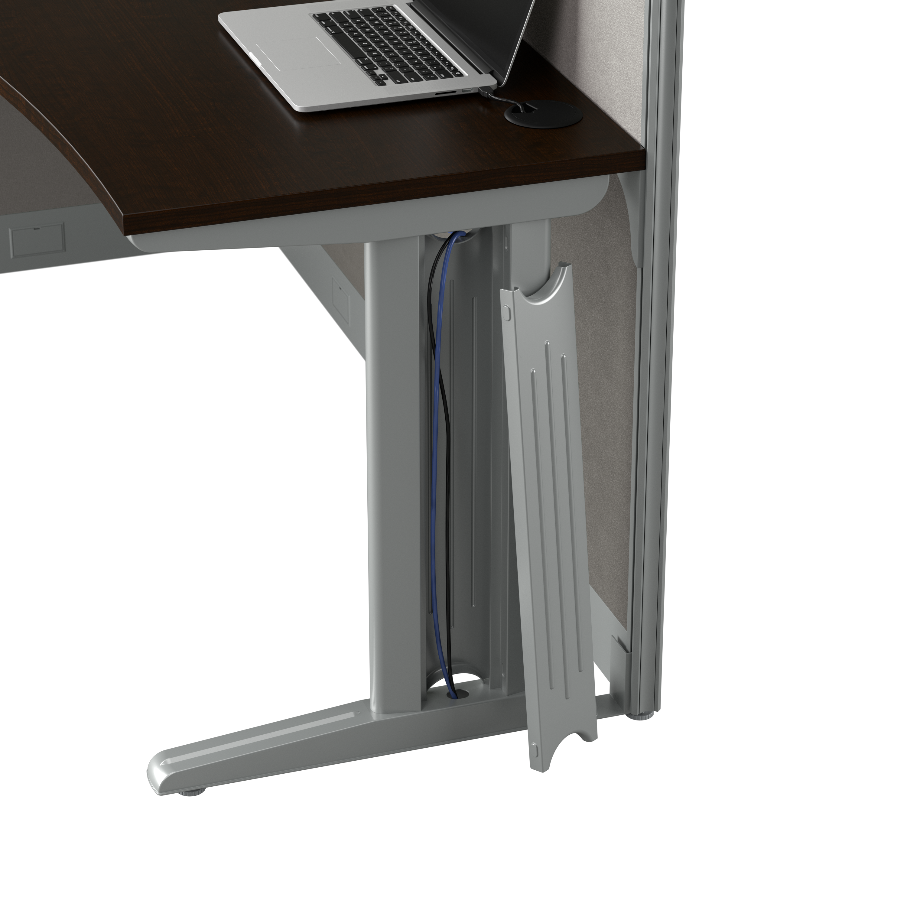 Shop Bush Business Furniture Office in an Hour 65W x 33D Straight Cubicle Desk 09 WC36892-03K #color_mocha cherry