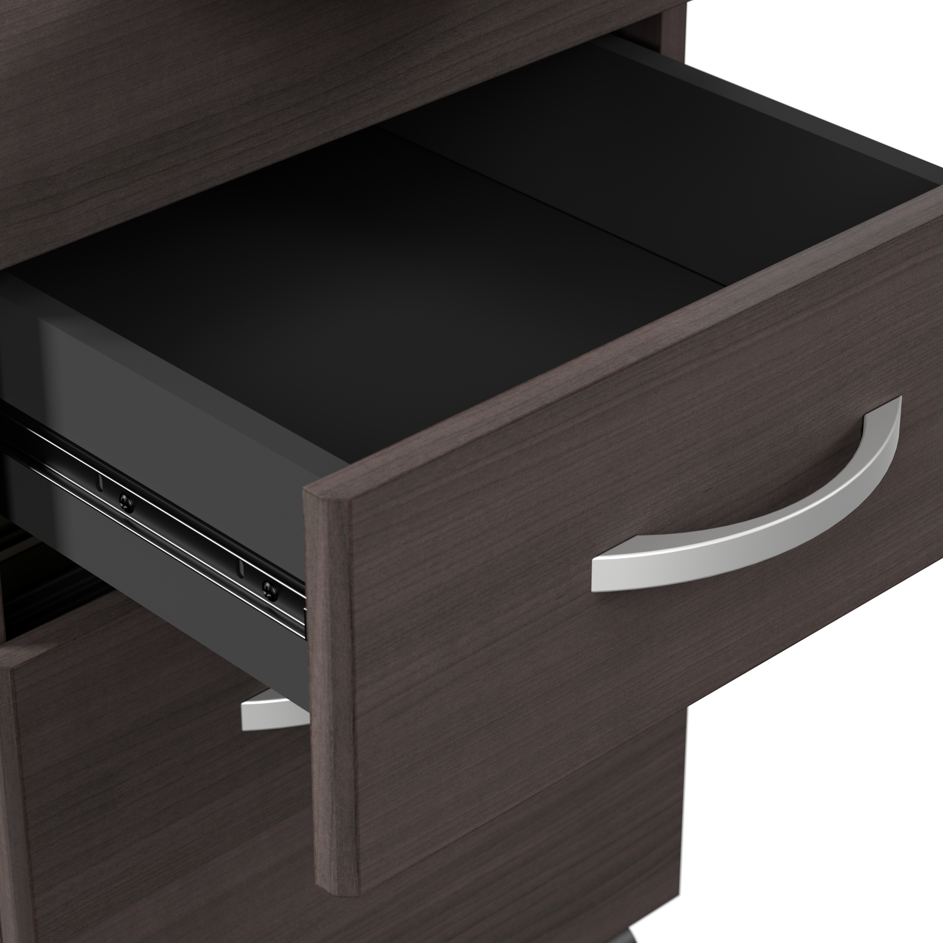 Shop Bush Business Furniture Arrive 72W x 30D Reception Desk with Shelf and Mobile File Cabinet 08 ARV005SG #color_storm gray