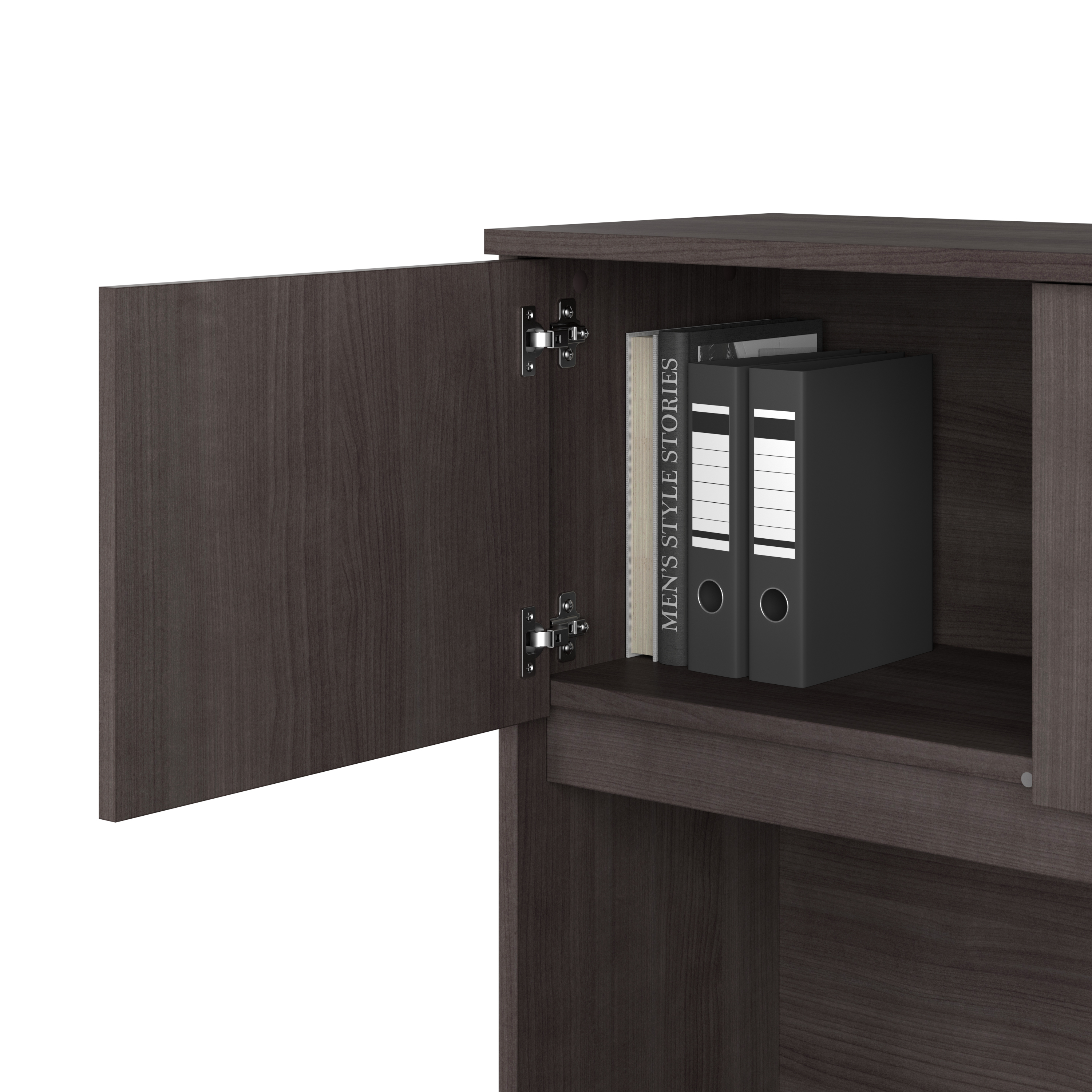 Shop Bush Business Furniture Studio C 72W x 30D Office Desk with Hutch and Mobile File Cabinet 08 STC011SGSU #color_storm gray
